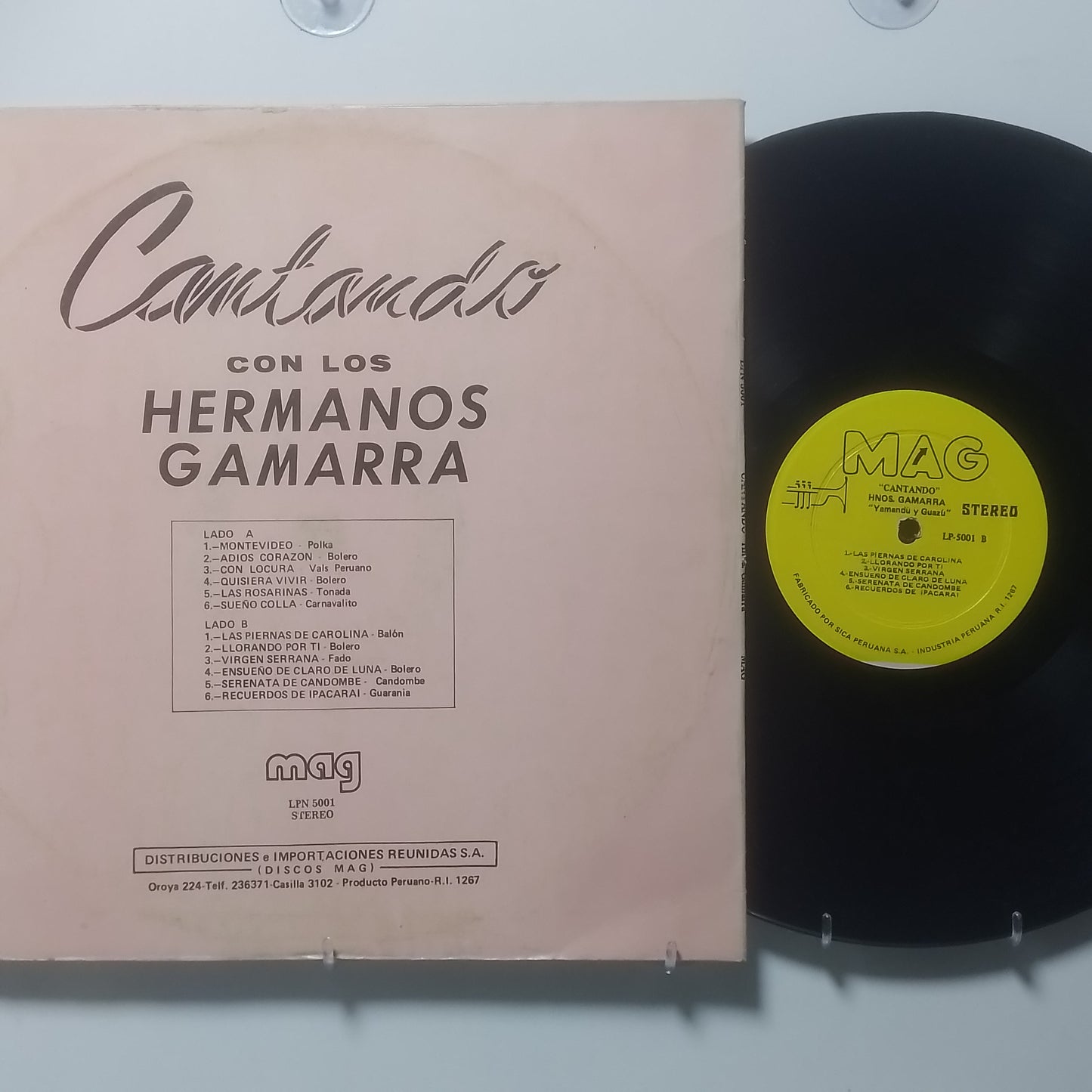 lp Hermanos Gamarra Cantando made peru 1970 criollo folk