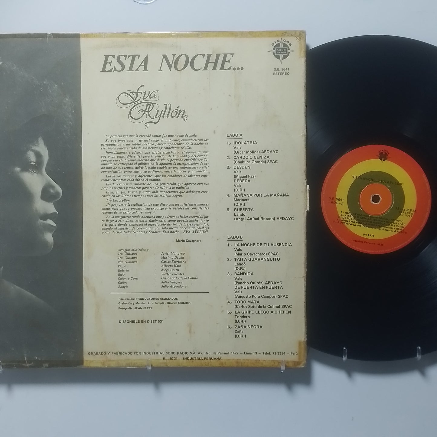 lp Eva Ayllon Esta Noche made peru 1979 criollo folk