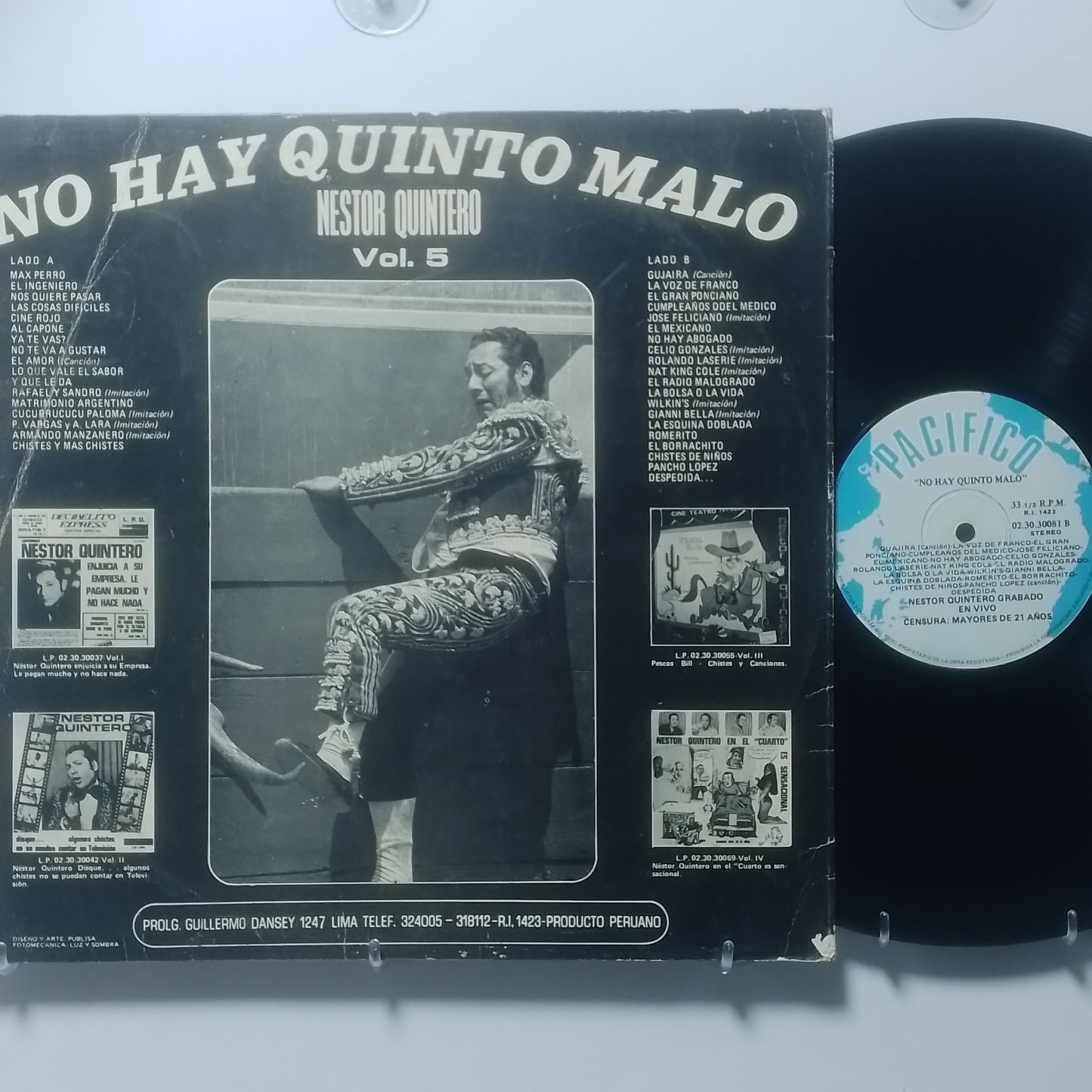 lp Nestor Quintero No Hay Quinto Malo Vol 5 made peru 1978 comedia