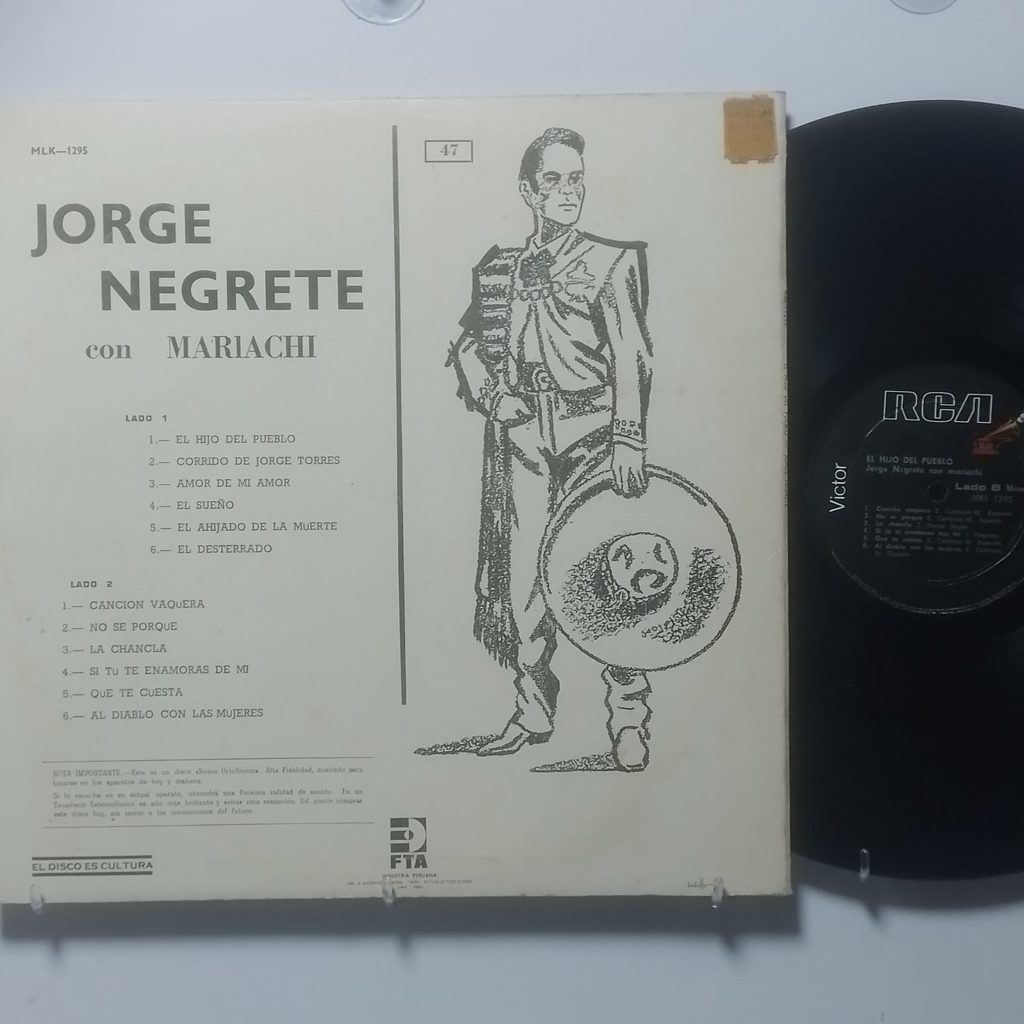 lp Jorge Negrete El Hijo Del Pueblo made peru 1960 ranchera folk