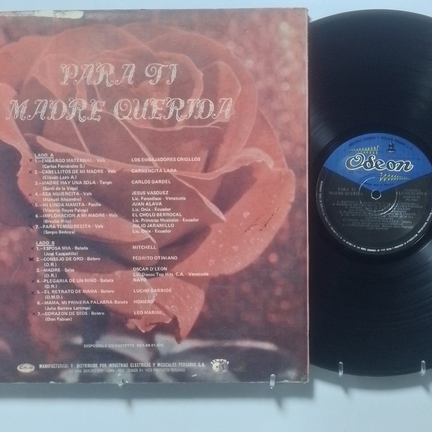 lp para ti madre querida cholo berrocal lucho barrios carmencita lara varios made peru 1980 bolero latin