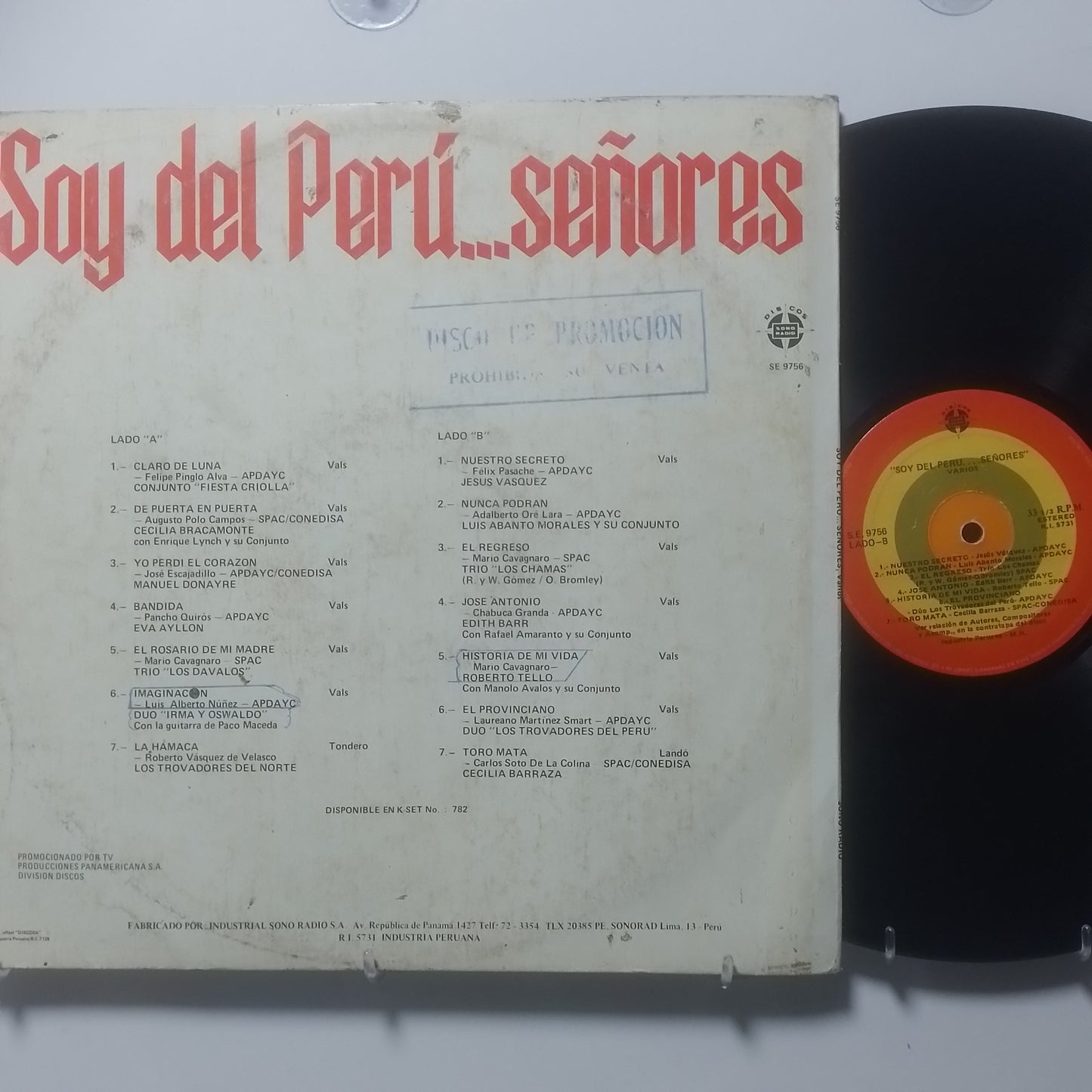 lp Soy Del Peru Señores manuel donayre jesus vasquez trio los chamas varios made peru 1982 criollo folk