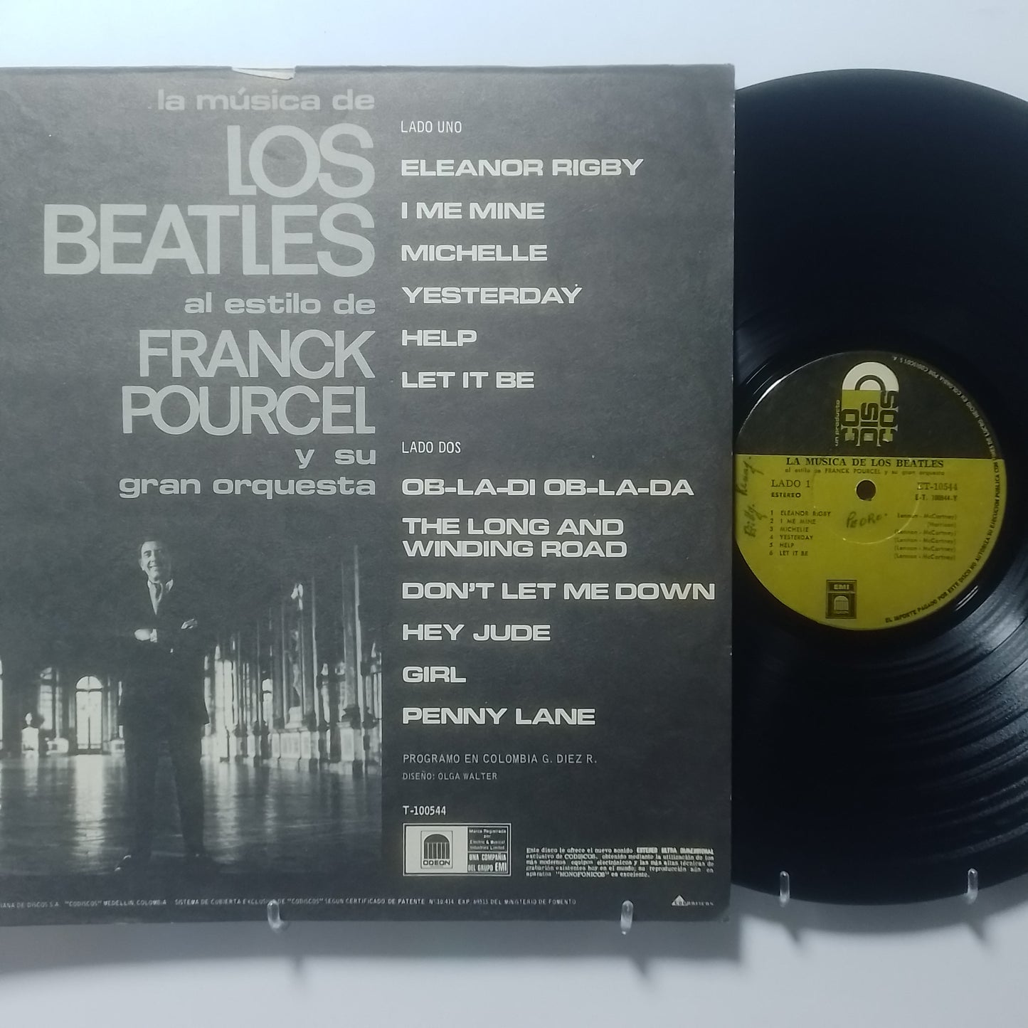 lp Franck Pourcel La Musica De Los Beatles Al Estilo De Franck Pourcel made colombia 1970 instrumental