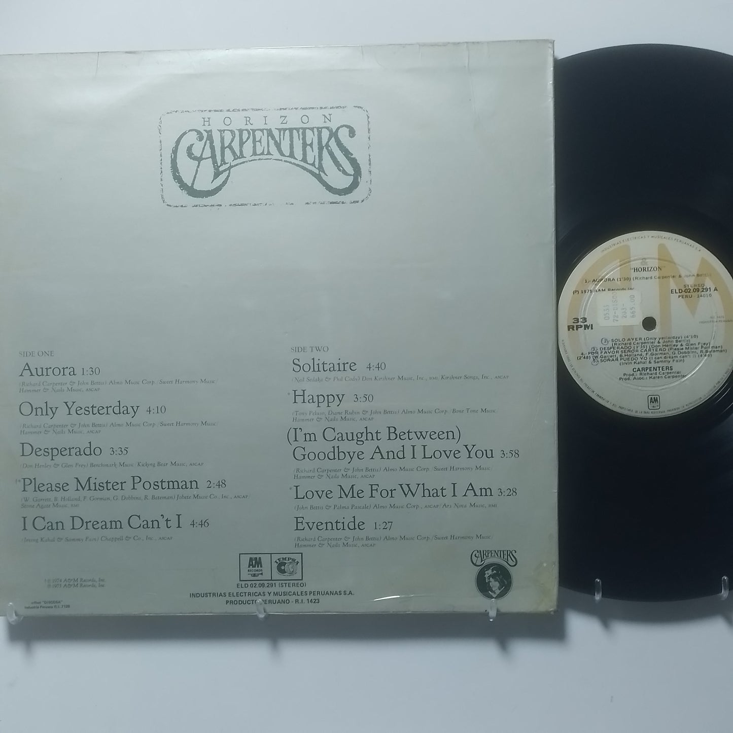 lp Carpenters Horizon made peru 1975 jazz rock