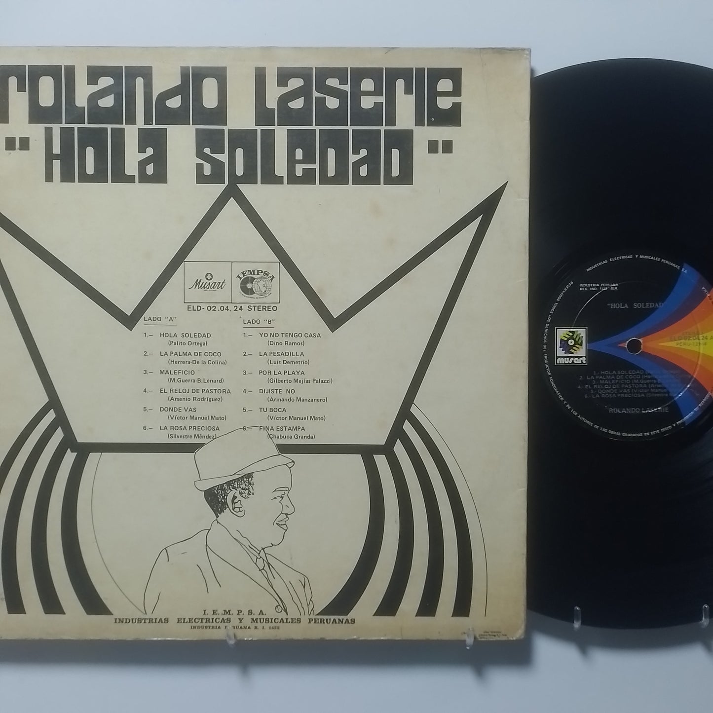 lp Rolando Laserie Hola Soledad made peru 1970 salsa