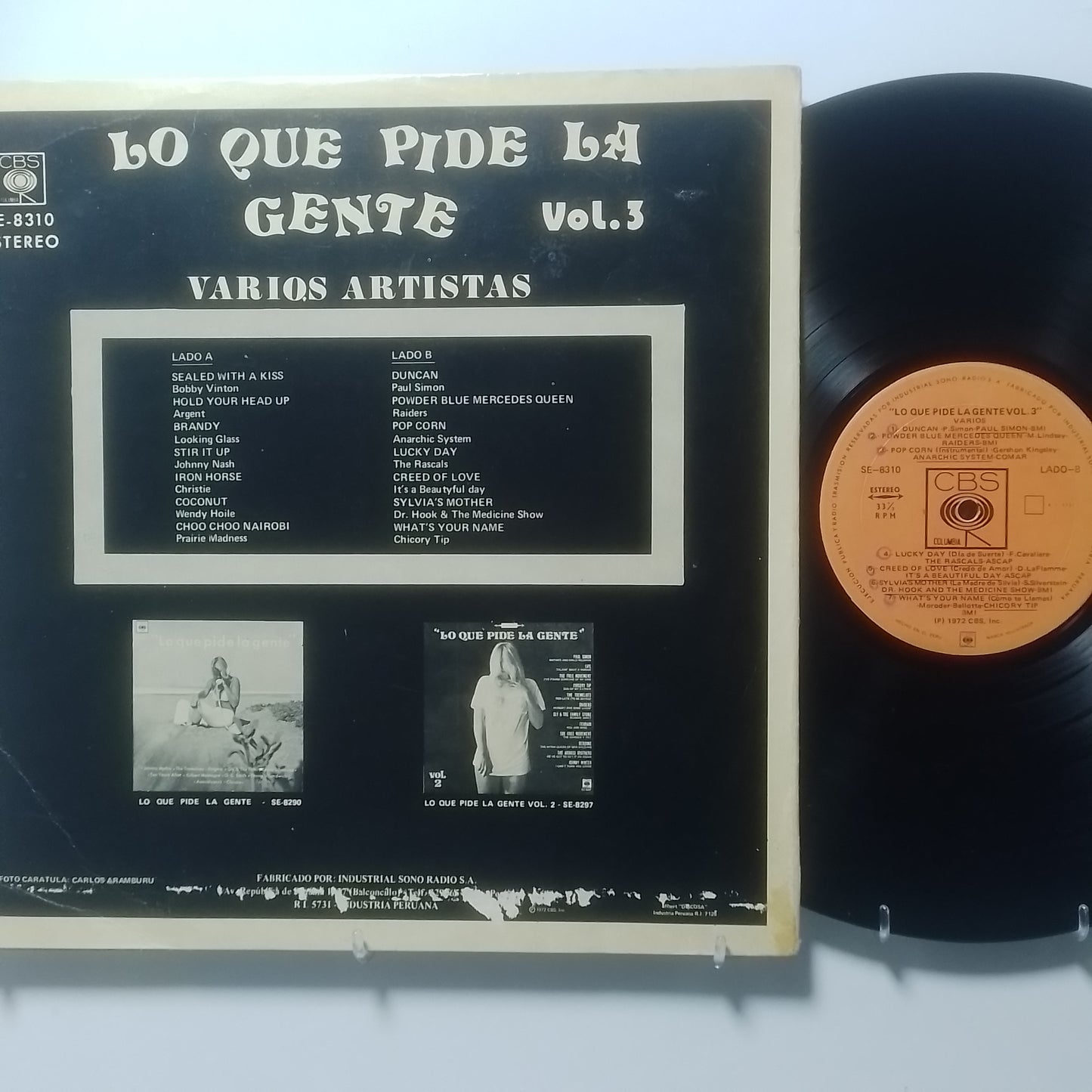 lp Lo Que Pide la Gente Vol 3 Bobby Vinton Johnny Nash Paul Simon varios made peru 1972 rock