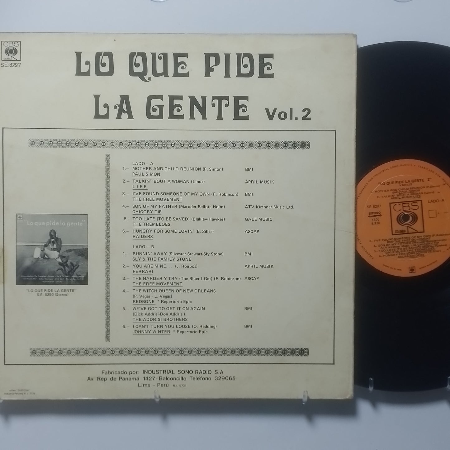 lp Lo Que Pide la Gente Vol 2 paul simon life raiders varios made peru 1971 rock