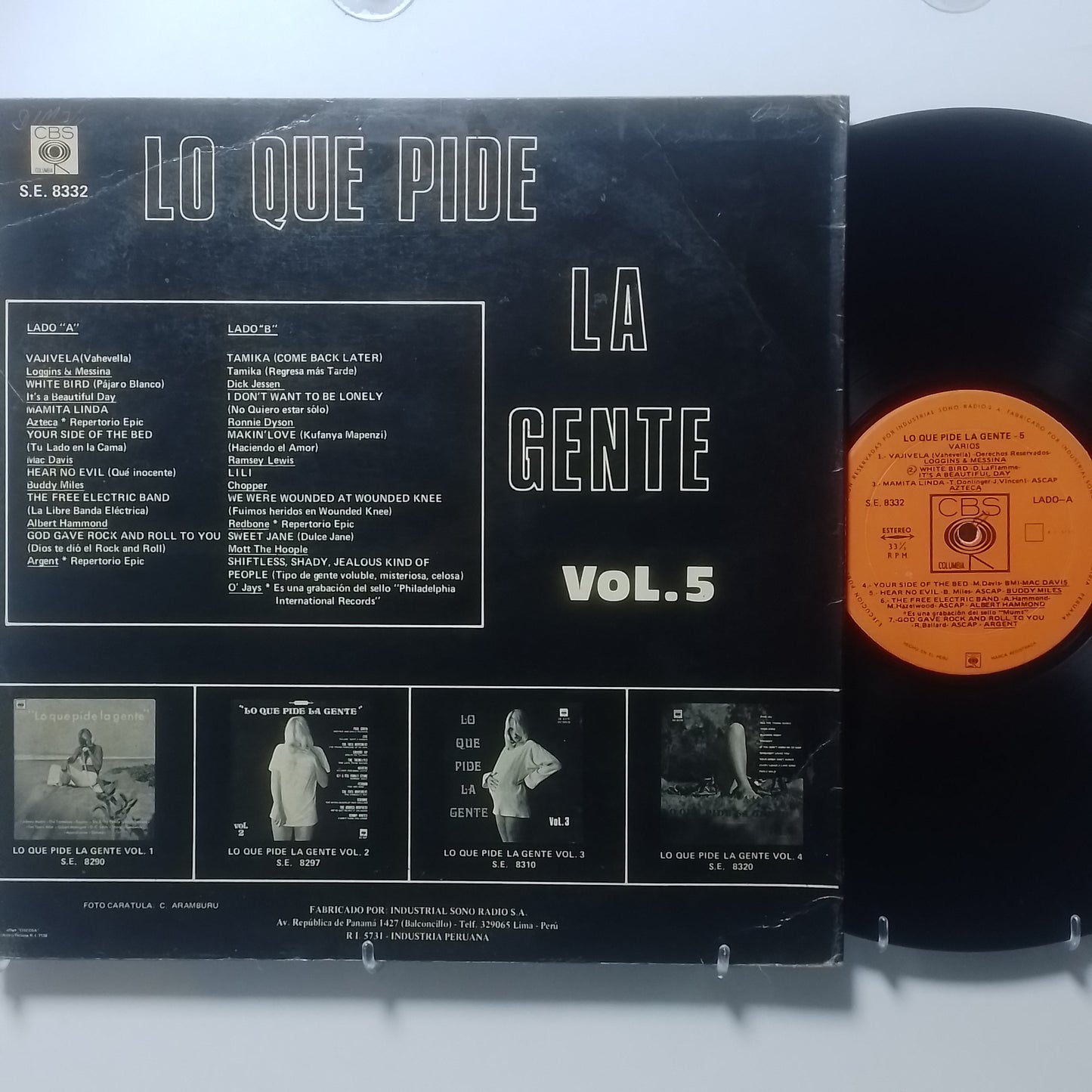 lp lo que pide la gente vol 5 loggins & messina ramsey lewis chopper varios made peru 1974 funk soul