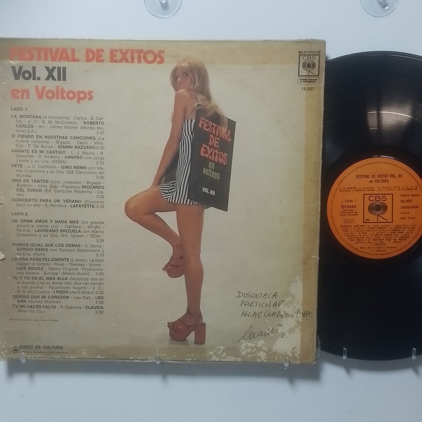 lp Festival De Exitos Vol 12 En Voltops Leo Dan Leo Dan Roberto Carlos varios made argentina 1973 latin rock