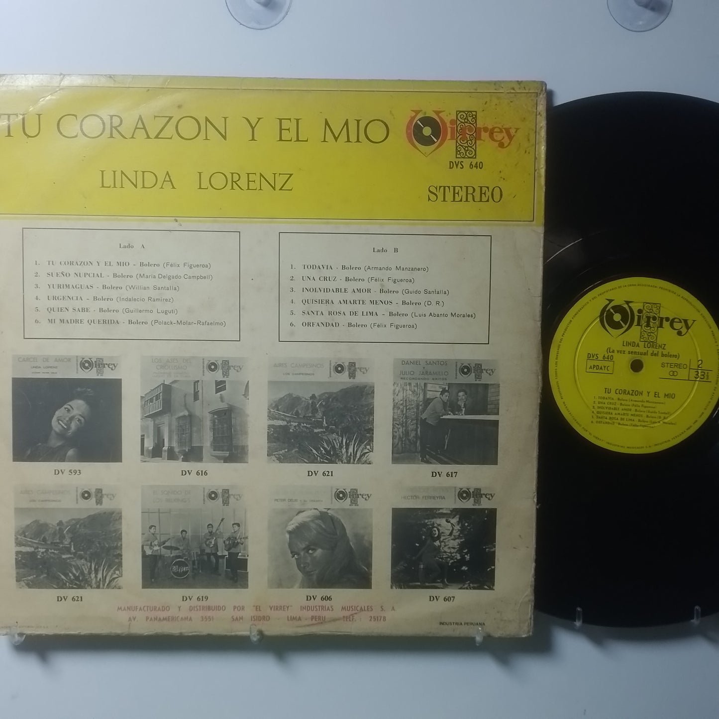 lp Linda Lorenz tu corazon y el mio made peru 1960 latin bolero