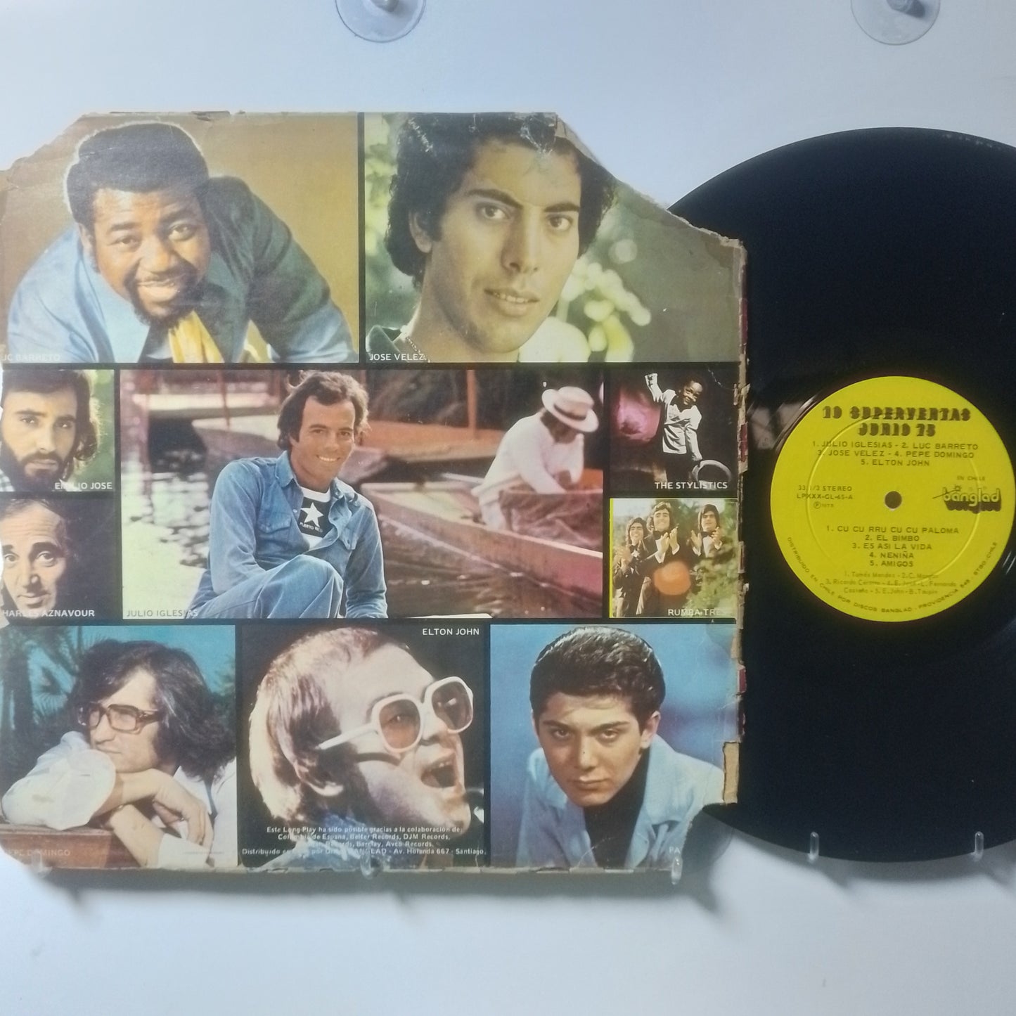 lp 10 Superventas Mayo 75 julio iglesias elton john paul anka varios made chile 1975 latin pop