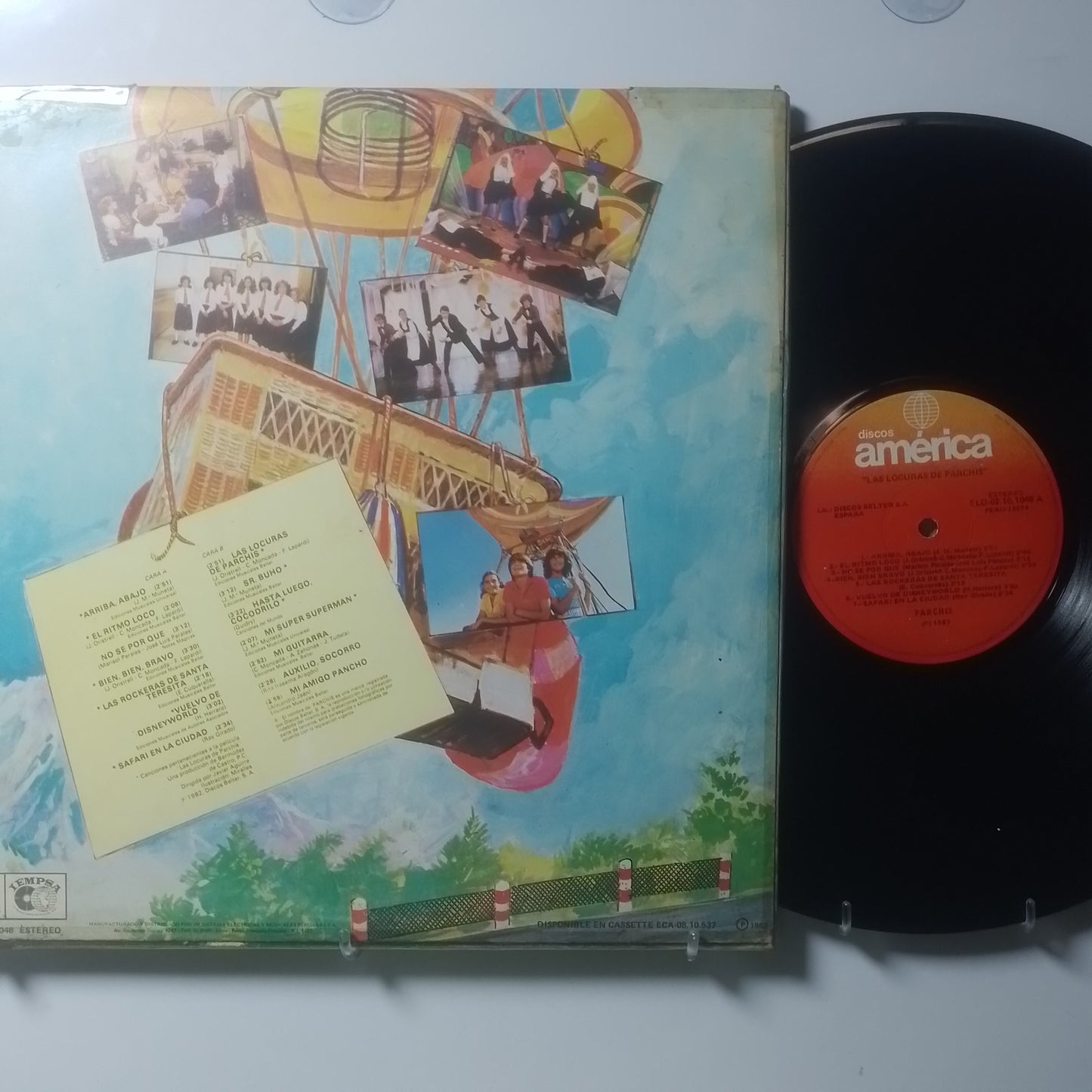 lp Parchis Las Locuras De Parchis made peru 1983 gatefold infantil