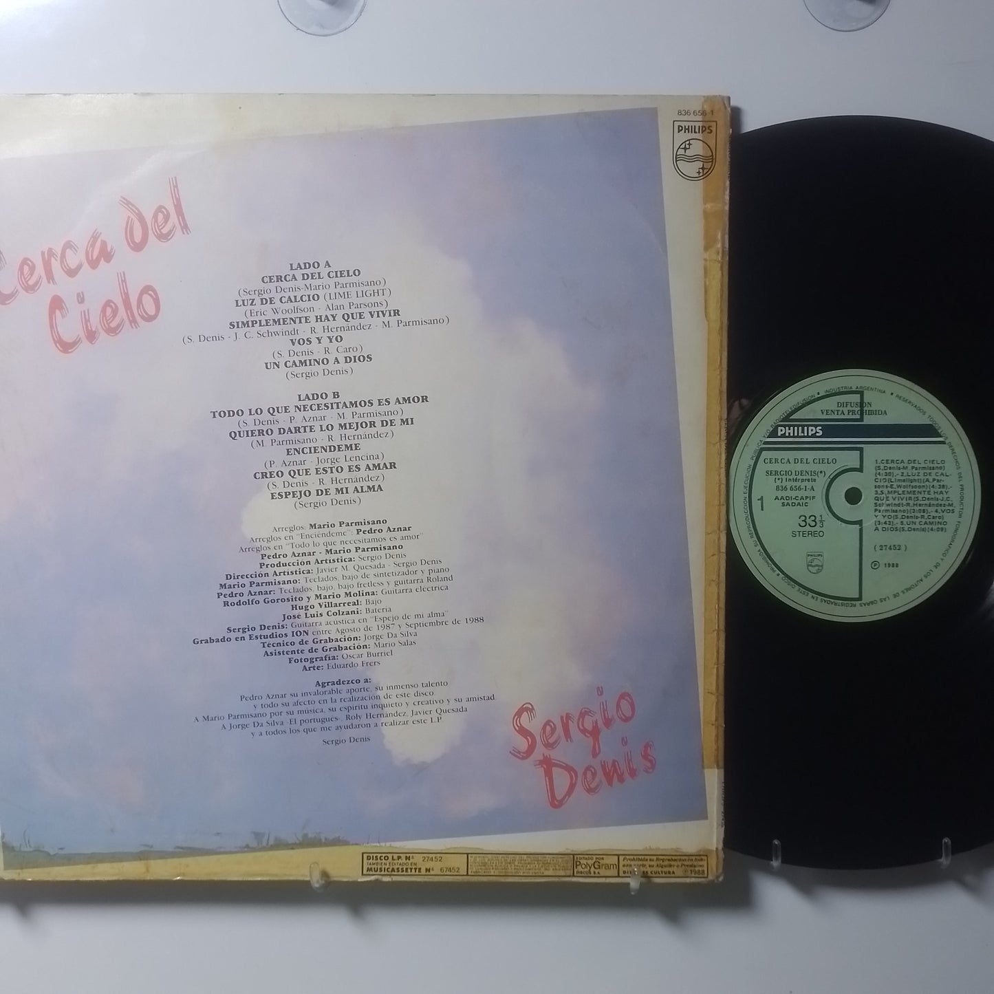 lp Sergio Denis Cerca Del Cielo made argentina 1988 latin pop