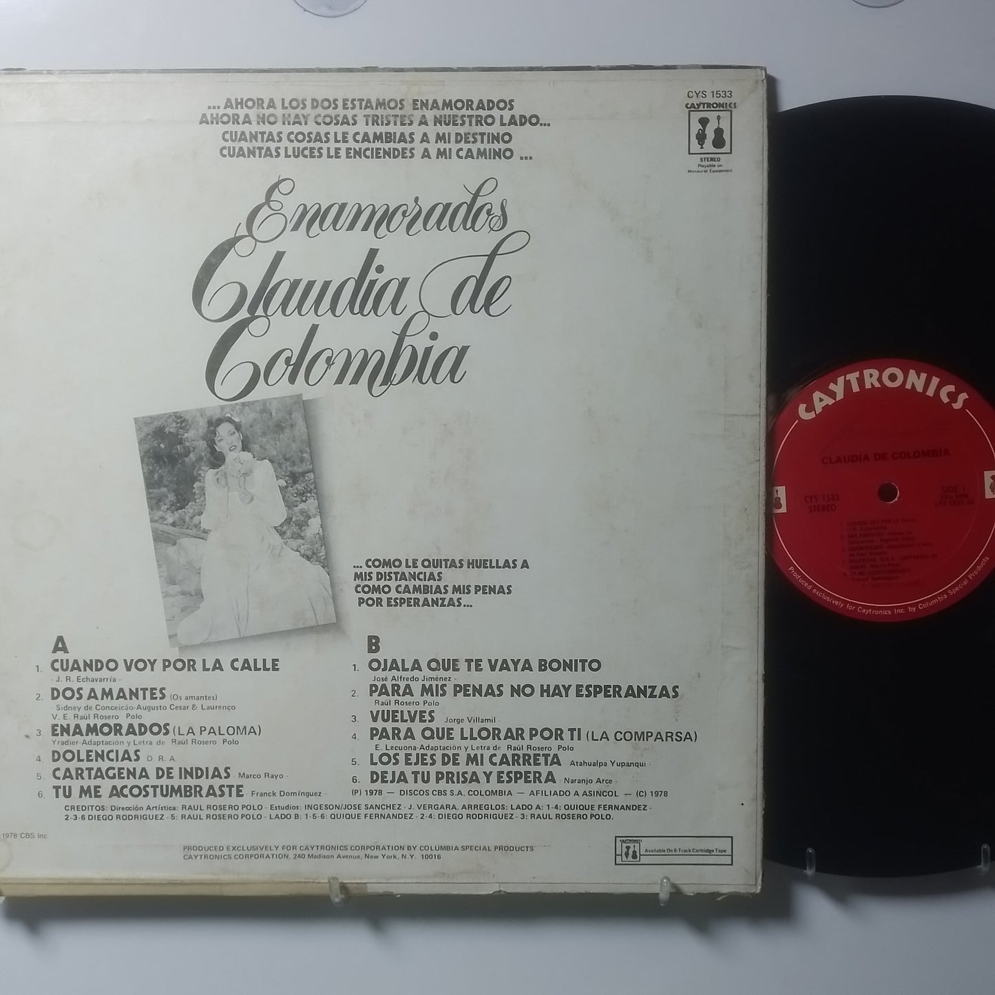 lp claudia de colombia enamorados made usa 1978 balada latin