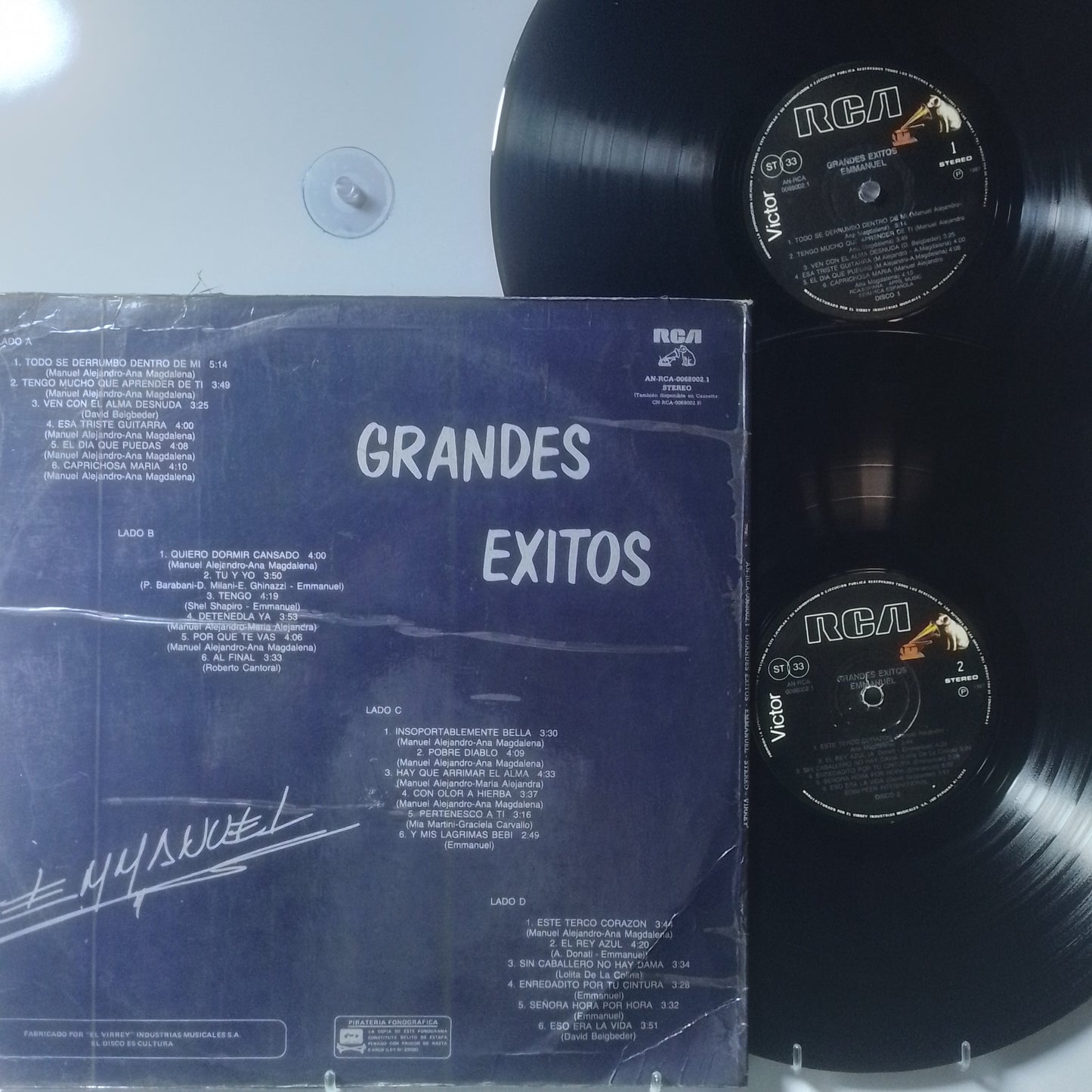 x2 lp Emmanuel grandes exitos made peru 1987 latin pop