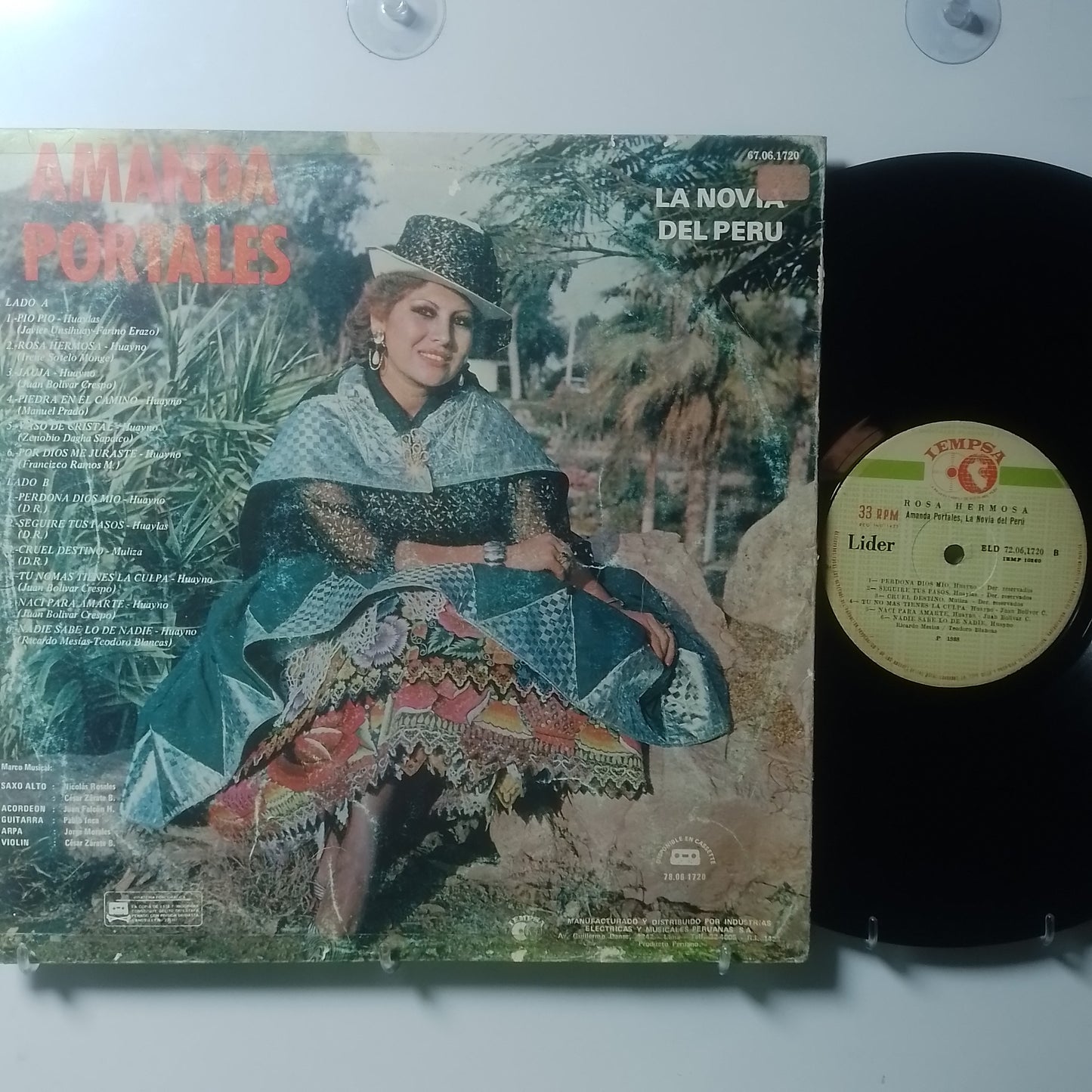 lp Amanda Portales Rosa Hermosa made peru 1988 huayno folk