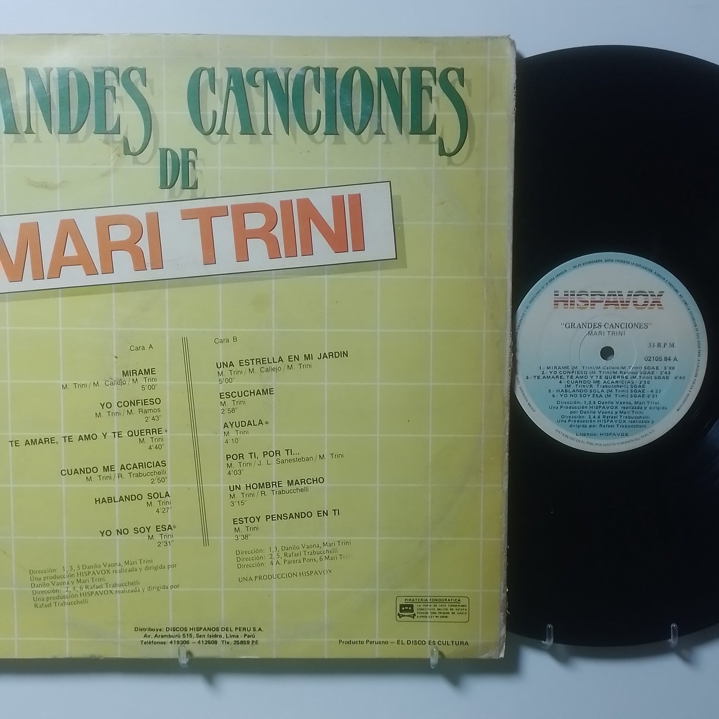 lp Mari Trini Grandes Canciones De Mari Trini made peru 1984 latin pop balada