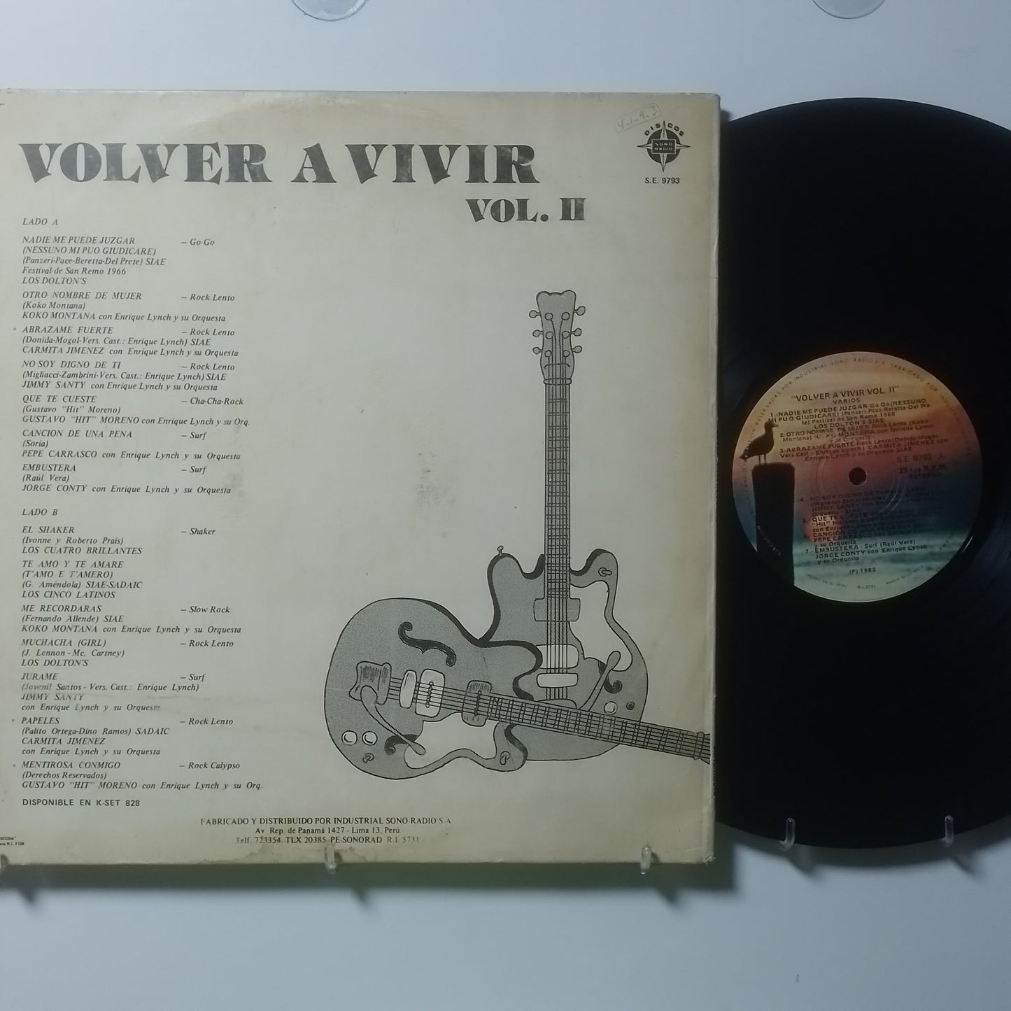 lp volver a vivir vol 2 los doltons jimmy santy jorge conty varios made peru 1983 latin rock