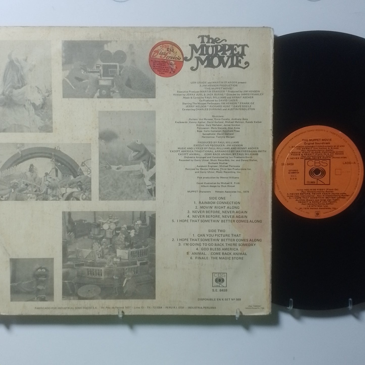 lp The Muppets The Muppet Movie made peru 1979 soundtrack