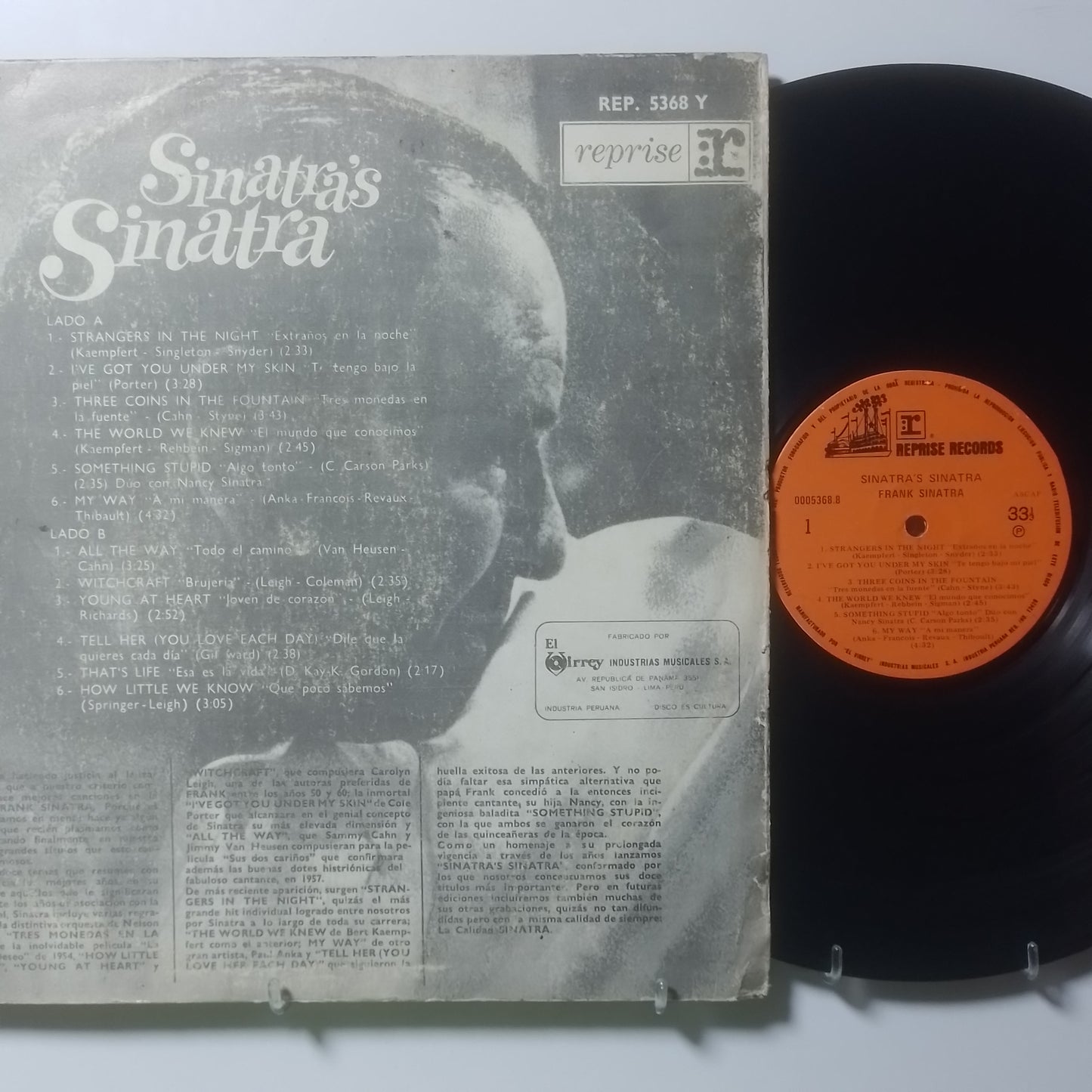 lp Frank Sinatra Sinatra's Sinatra made peru 1976 jazz pop