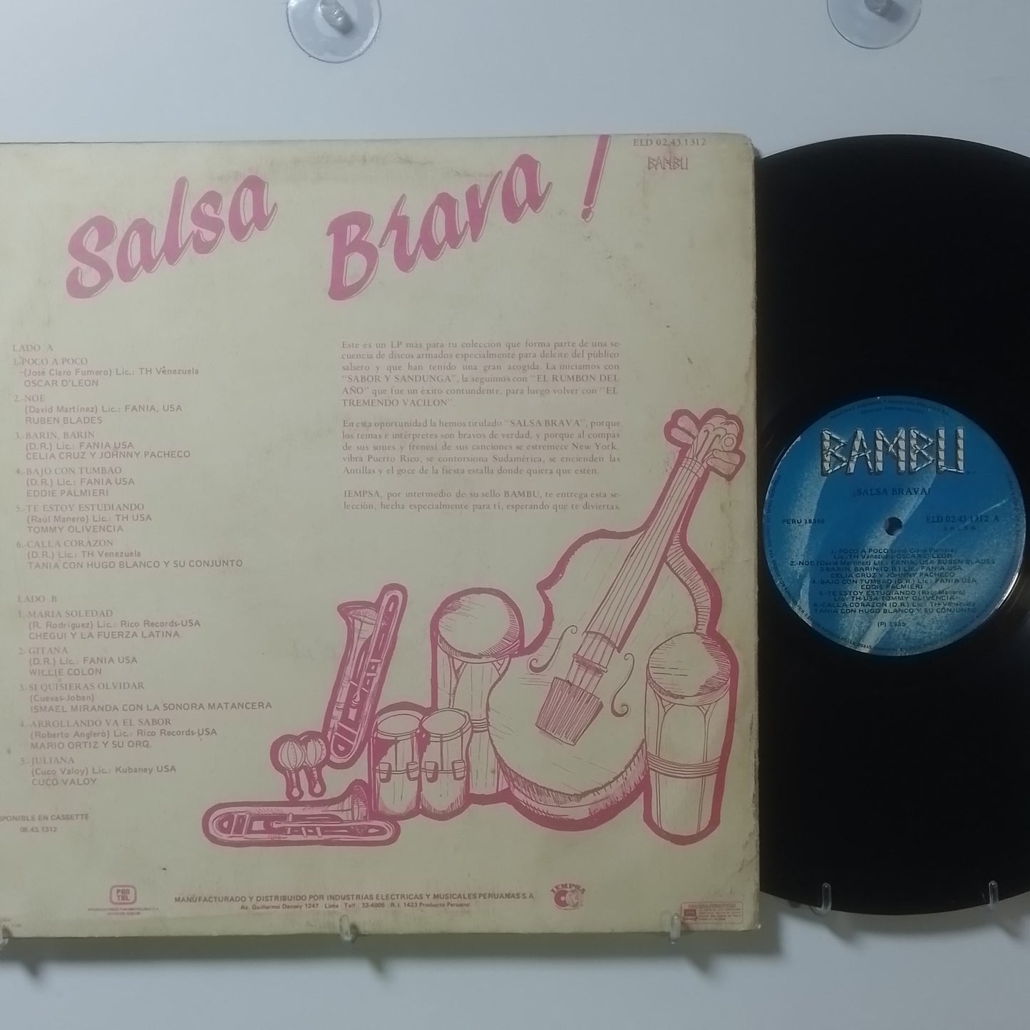 lp salsa brava ruben blades celia cruz willie colon varios made peru 1985 salsa