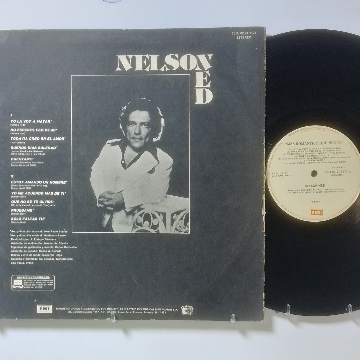 lp Nelson Ned Mas Romantico Que Nunca made peru 1984 latin pop