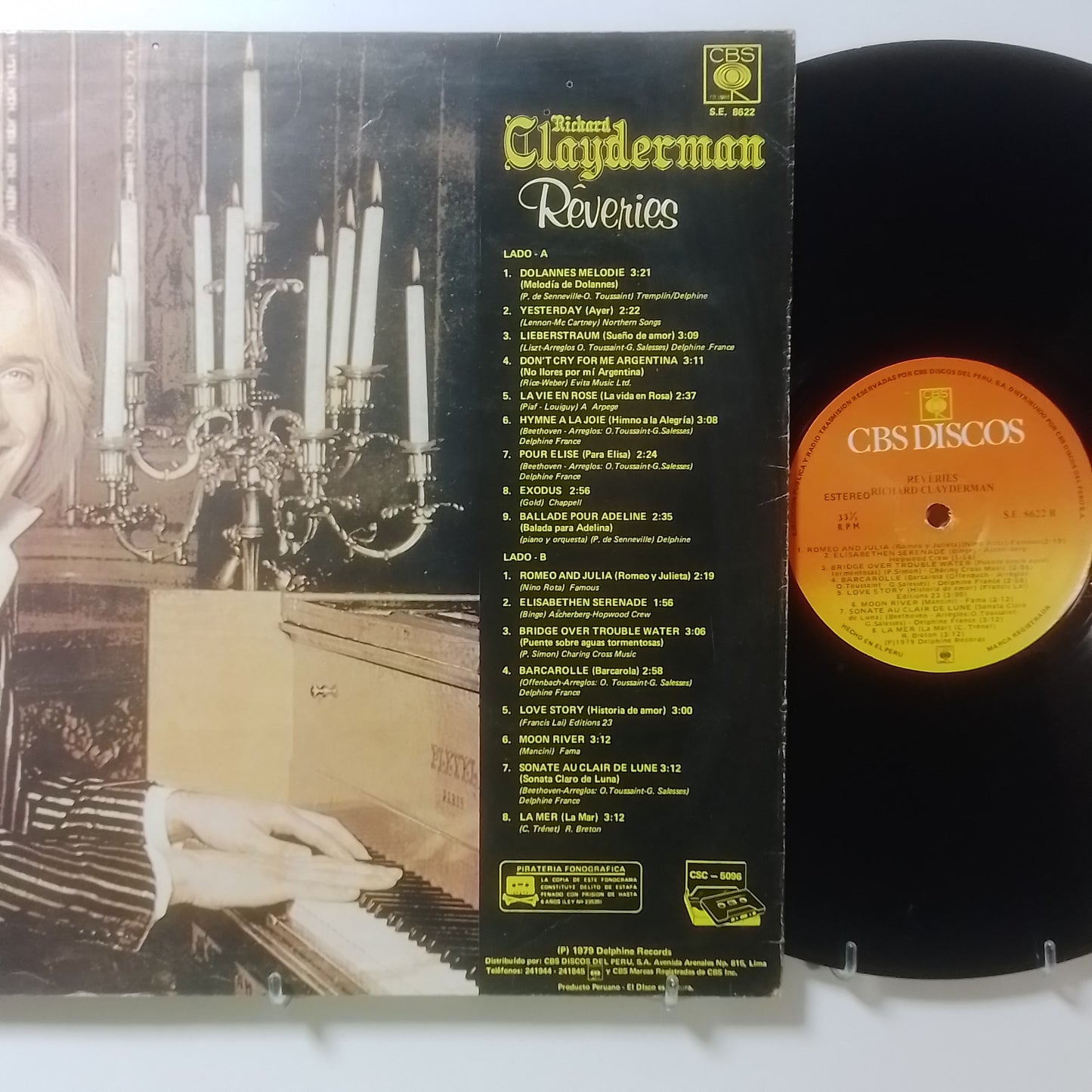 lp richard clayderman reveries made peru 1979 instrumental