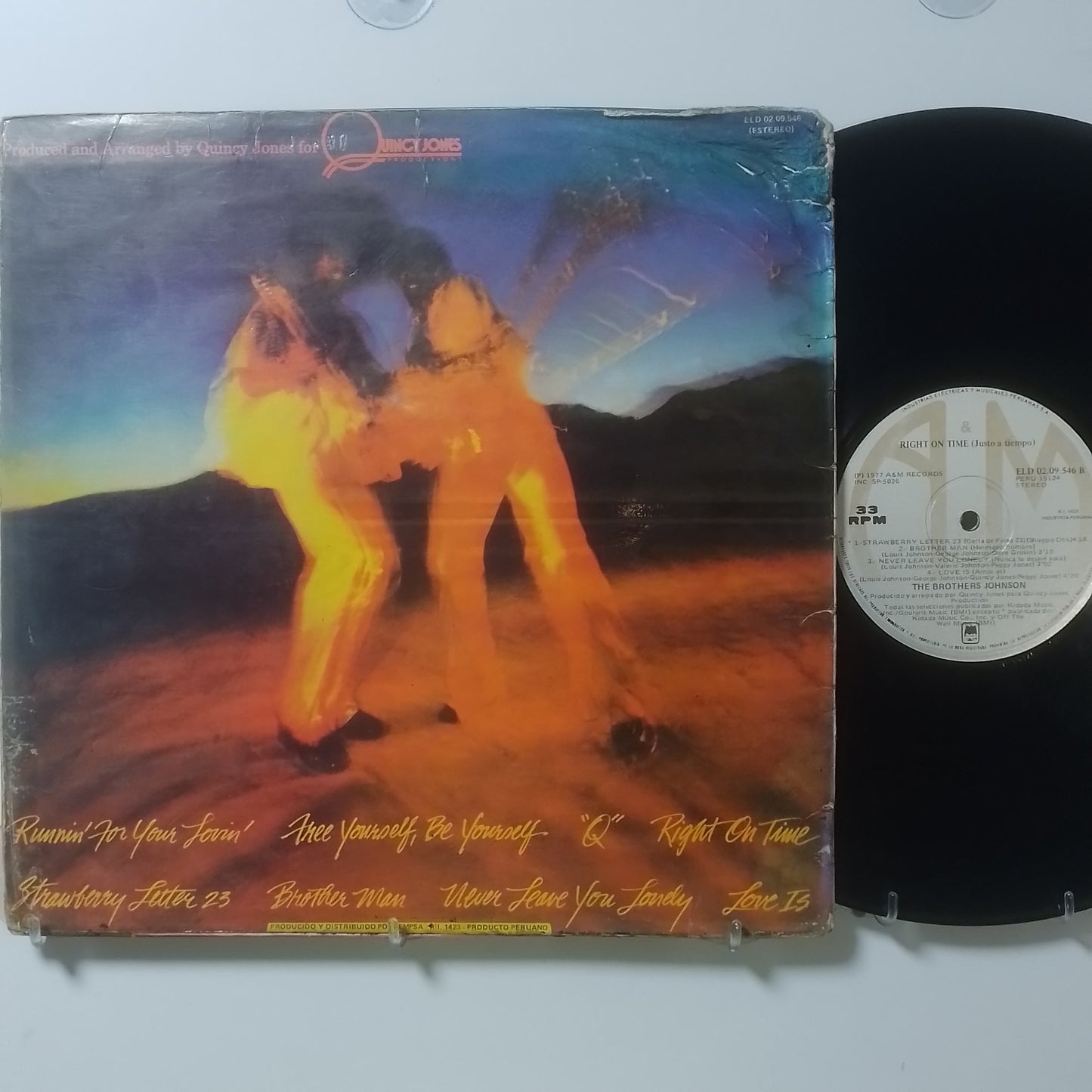 lp The Brothers Johnson Right On Time made peru 1977 funk soul