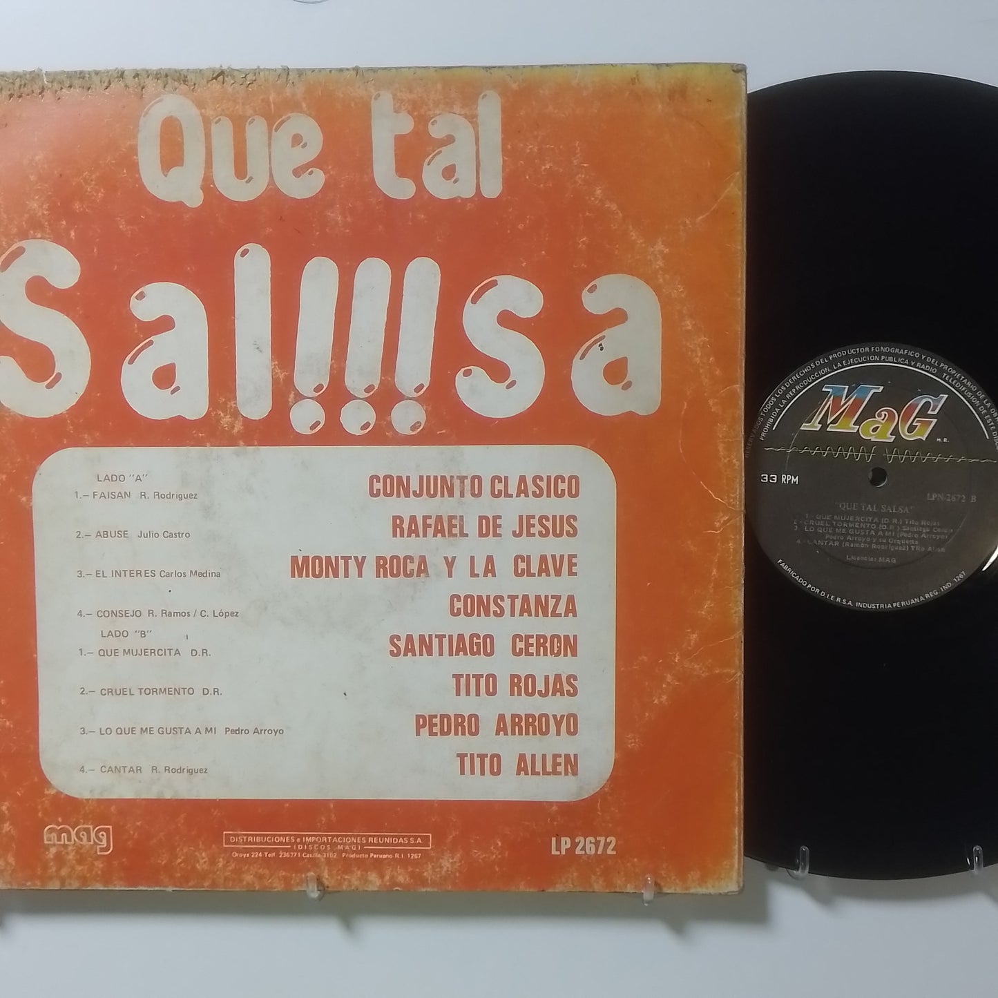 lp Que Tal Salsa Conjunto Clasico Santiago Ceron Pedro Arroyo varios made peru 1980 salsa