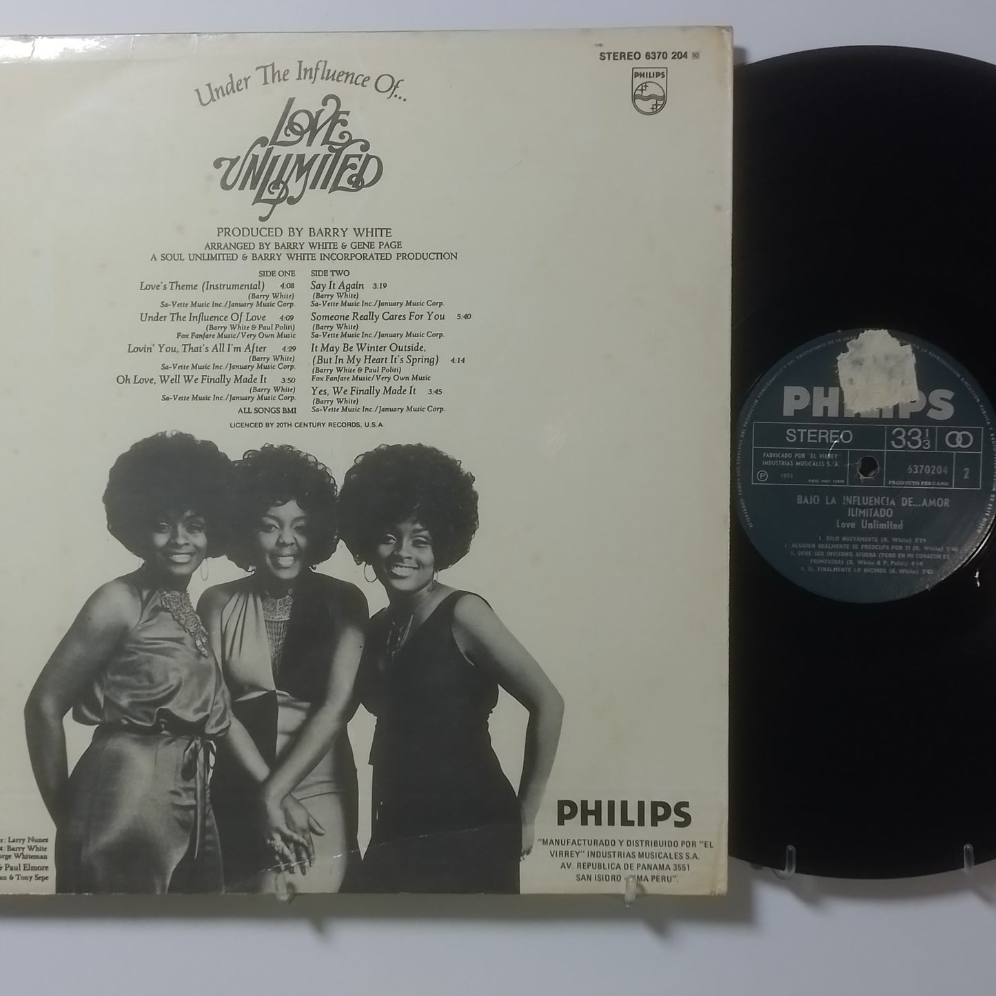 lp Love Unlimited Under The Influence Of Love Unlimited made peru 1973 soul disco