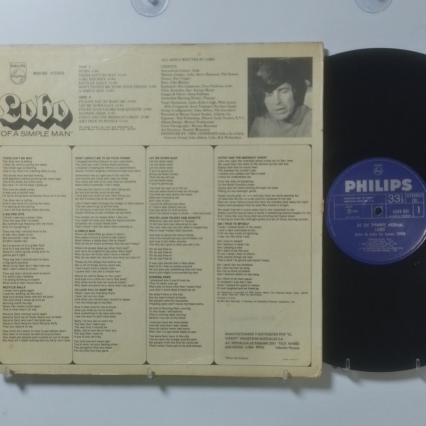 lp Lobo Of A Simple Man made peru 1972 pop rock