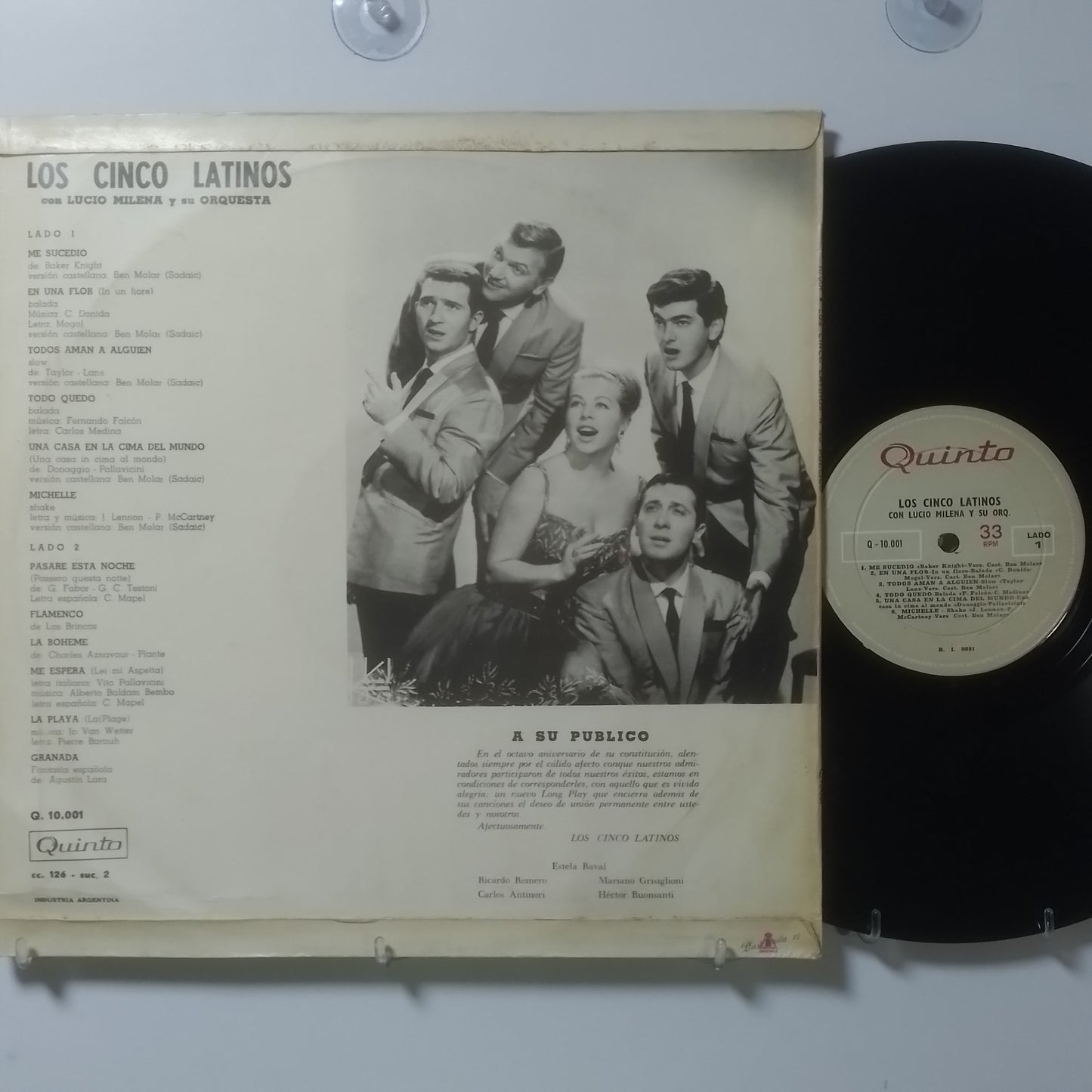 lp los cinco latinos con lucio milena y su orquesta made peru 1959 latin rock