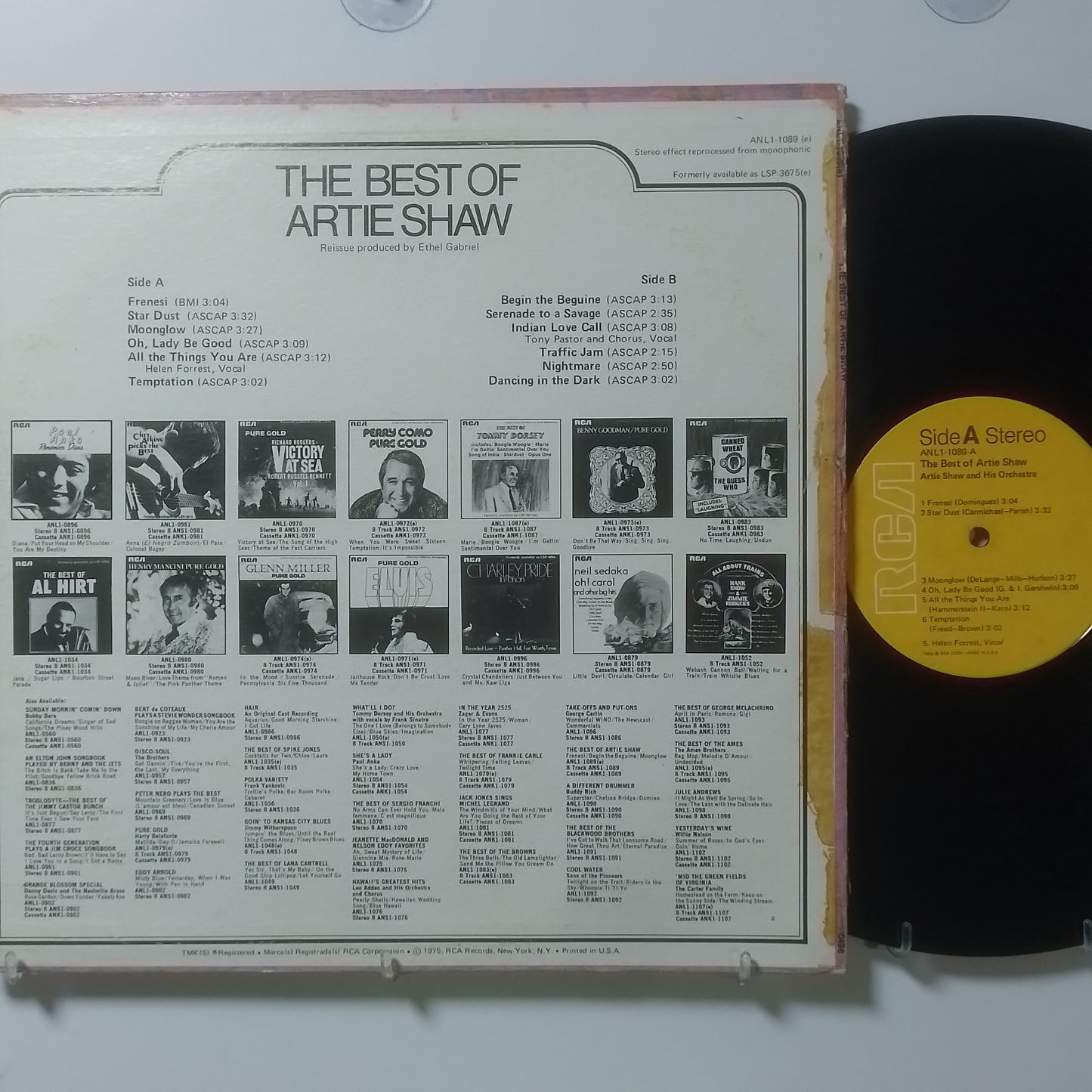 lp Artie Shaw The Best Of Artie Shaw made usa 1975 jazz