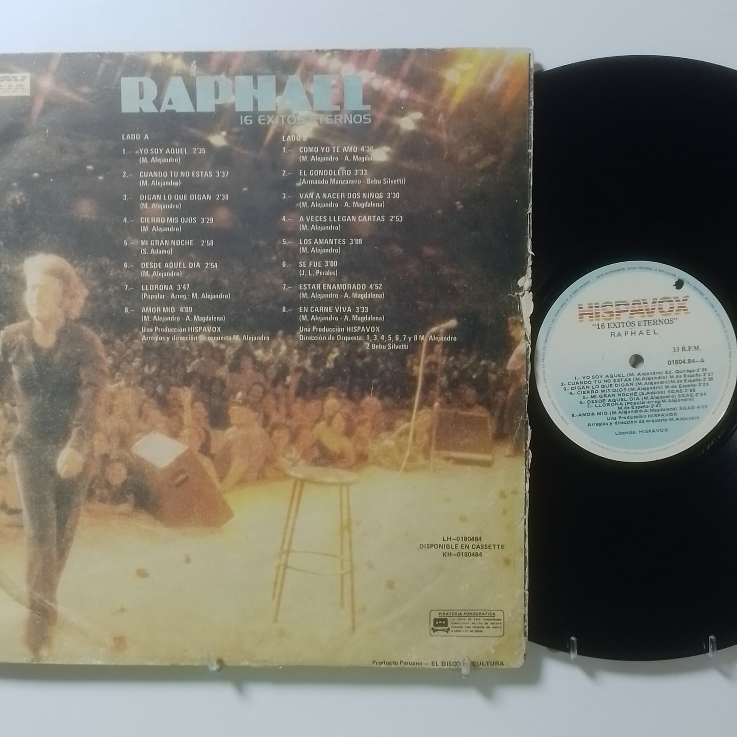 lp Raphael 16 exitos Eternos made peru 1982 balada español