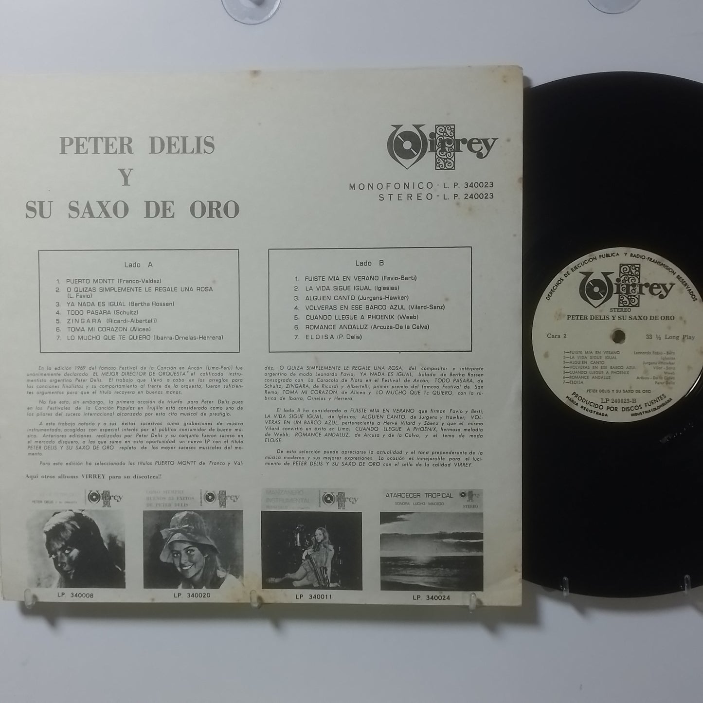 lp Peter Delis Y Su Saxo De Oro made peru 1969 latin jazz