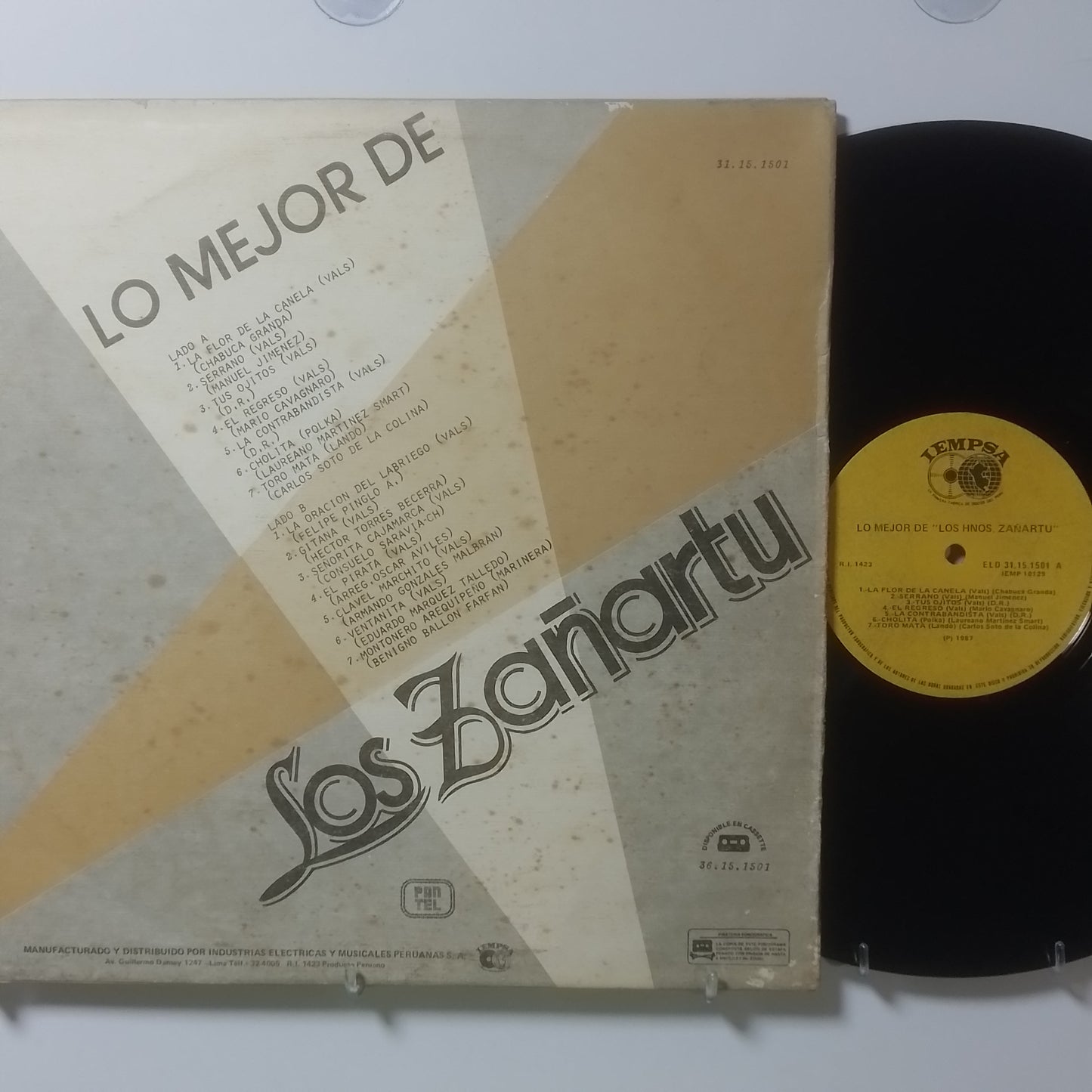 lp Los Zañartu Lo Mejor De Los Zañartu made peru 1987 criollo folk