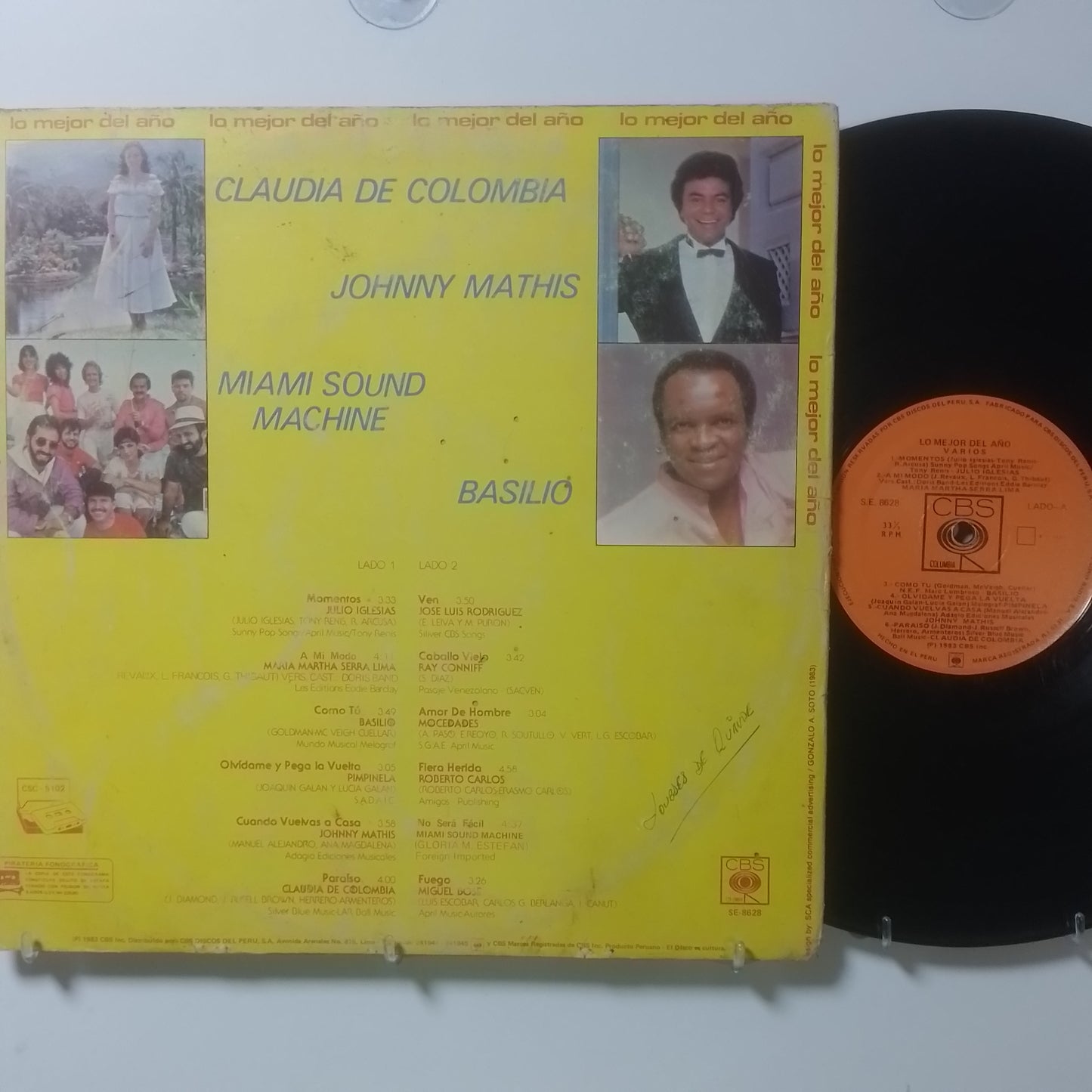 lp lo mejor del año miguel bose pimpinela roberto carlos varios made peru 1983 latin pop