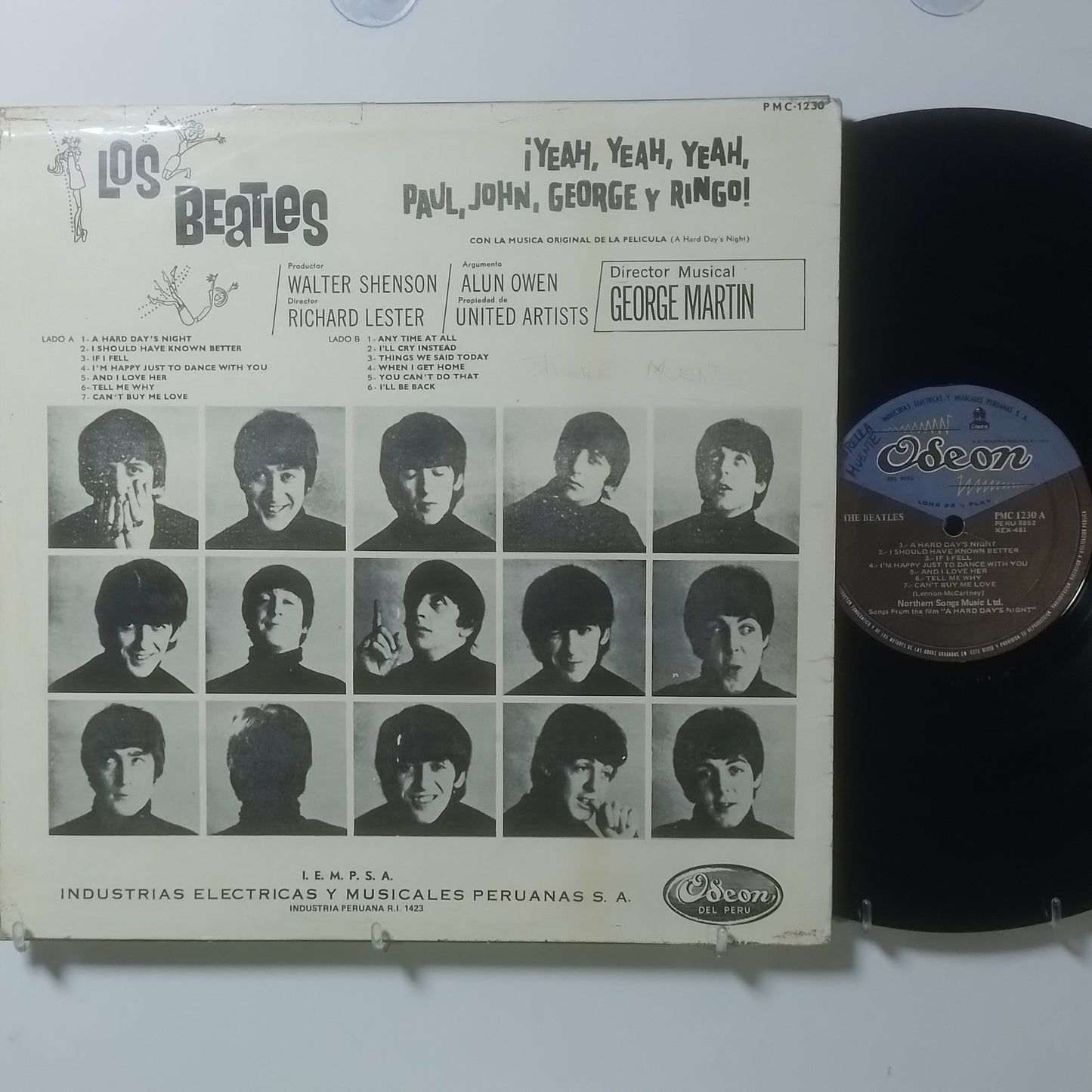 lp Los Beatles Yeah Yeah Yeah Paul John George Y Ringo made peru 1966 rock