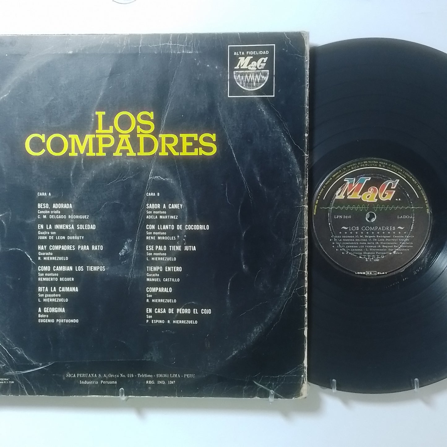 lp Los Compadres Los Compadres made peru 1971 latin son