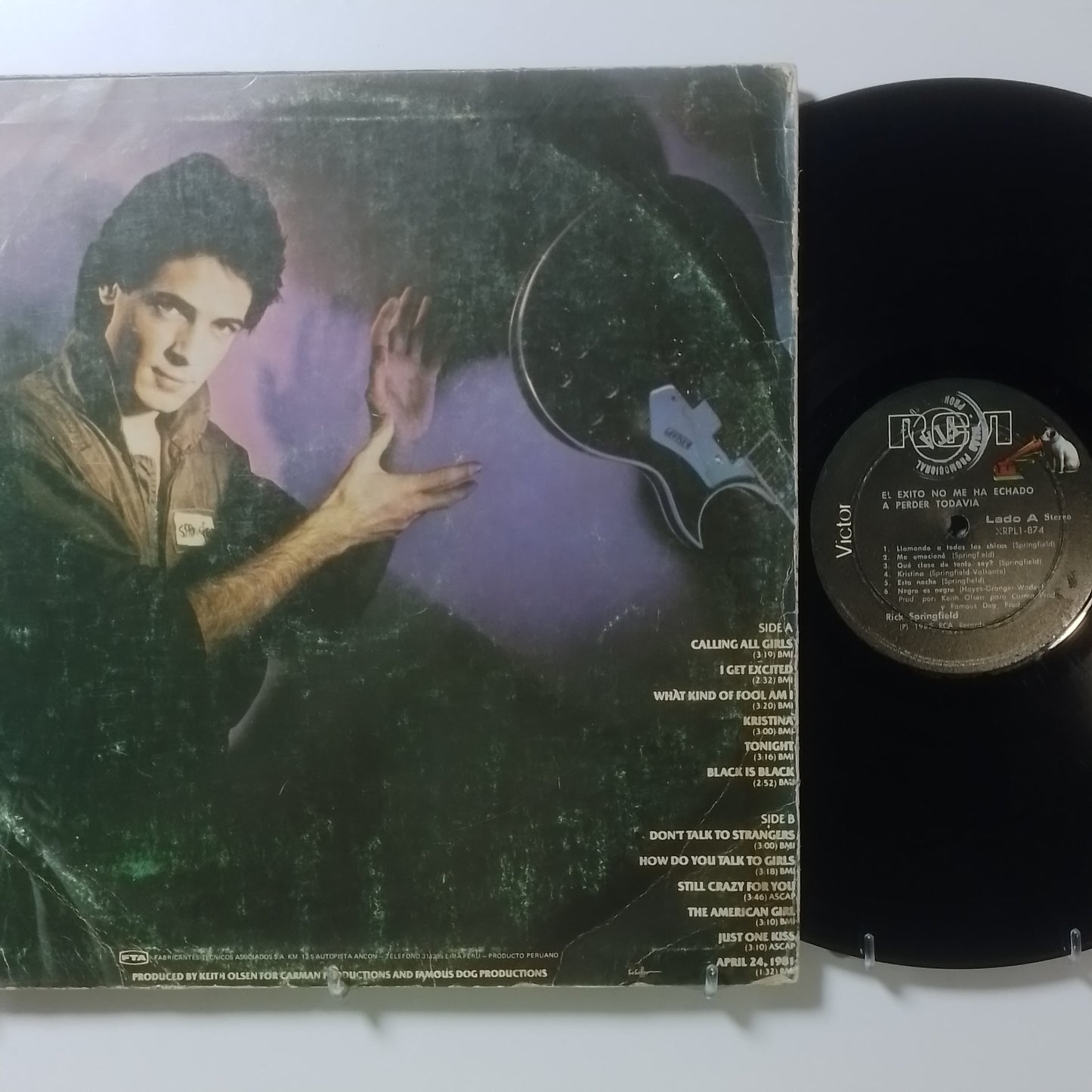 lp Rick Springfield Success Hasn't Spoiled Me Yet made usa 1982 pop rock