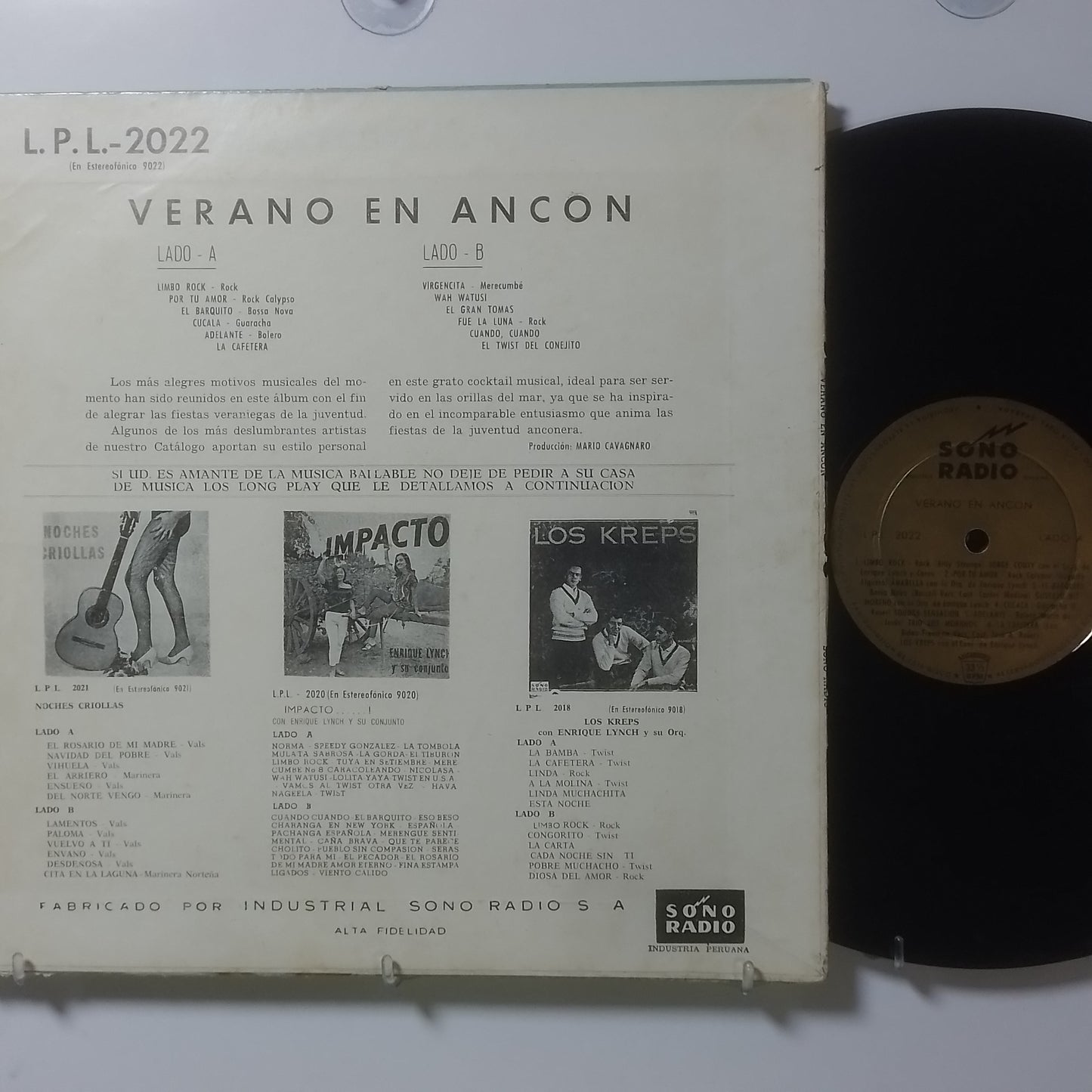 lp mario cavagnaro verano en ancon made peru 1968 latin guaracha