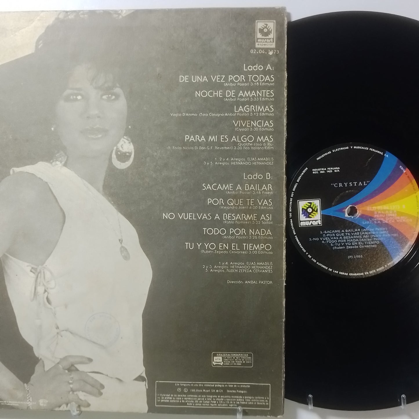 lp crystal crystal made peru 1986 latin pop