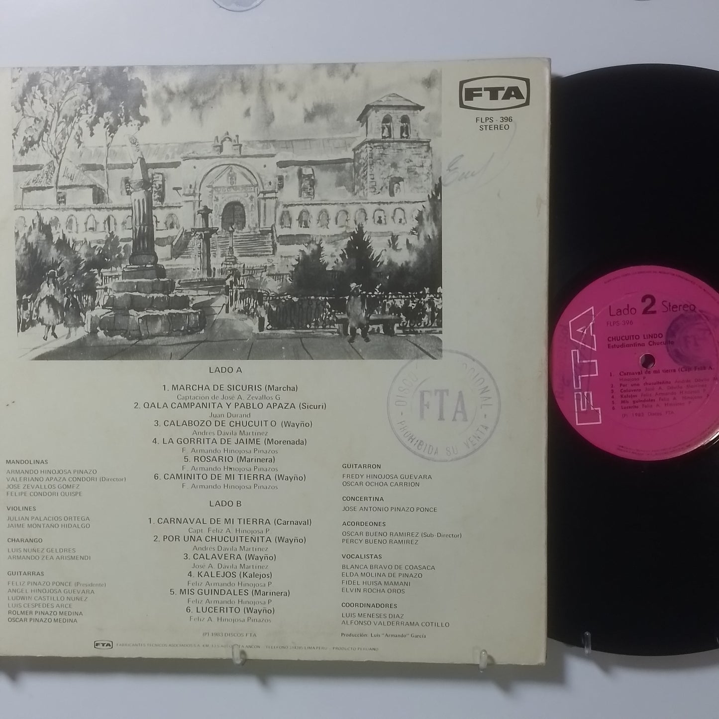 lp Estudiantina Chucuito Chucuito Lindo made peru 1983 andean folk