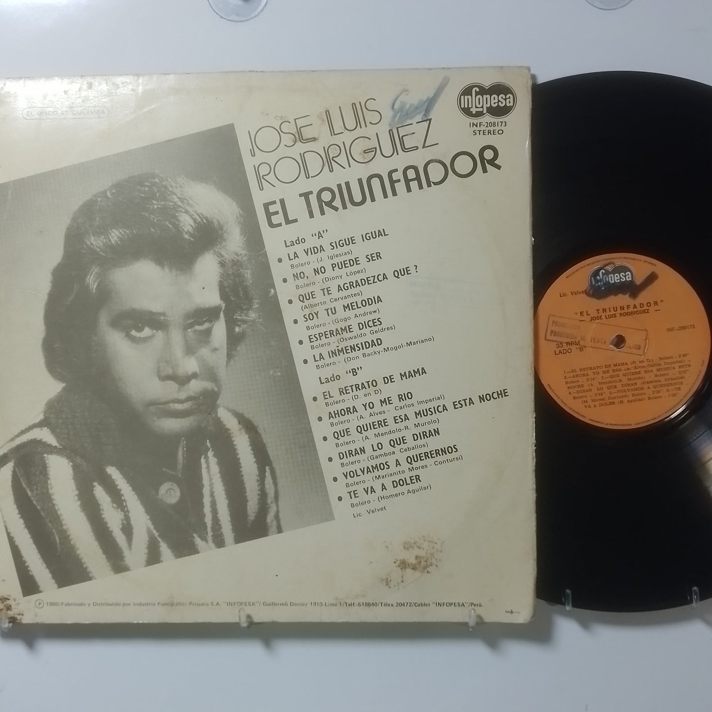 lp Jose Luis Rodriguez El Triunfador made peru 1979 bolero latin