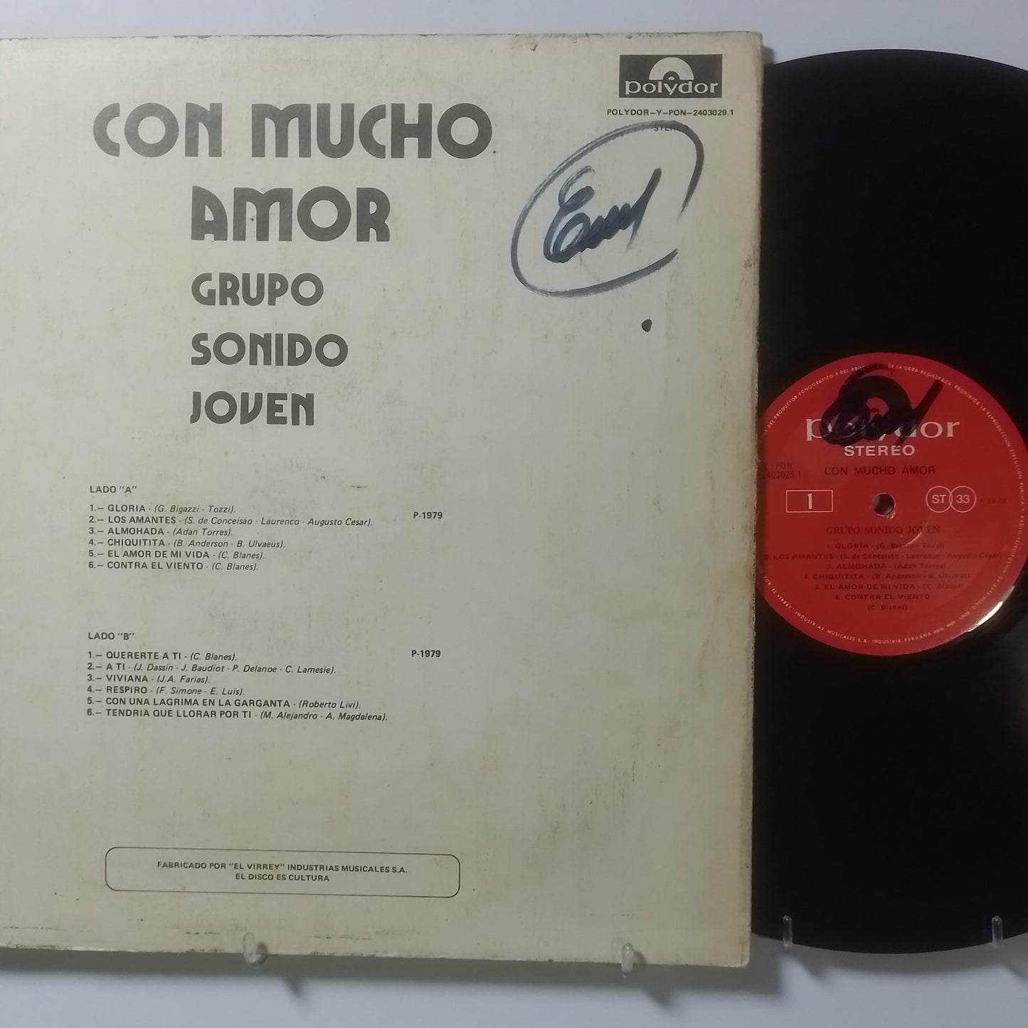 lp El Grupo Sonido Joven Con Mucho Amor made peru 1979 latin pop