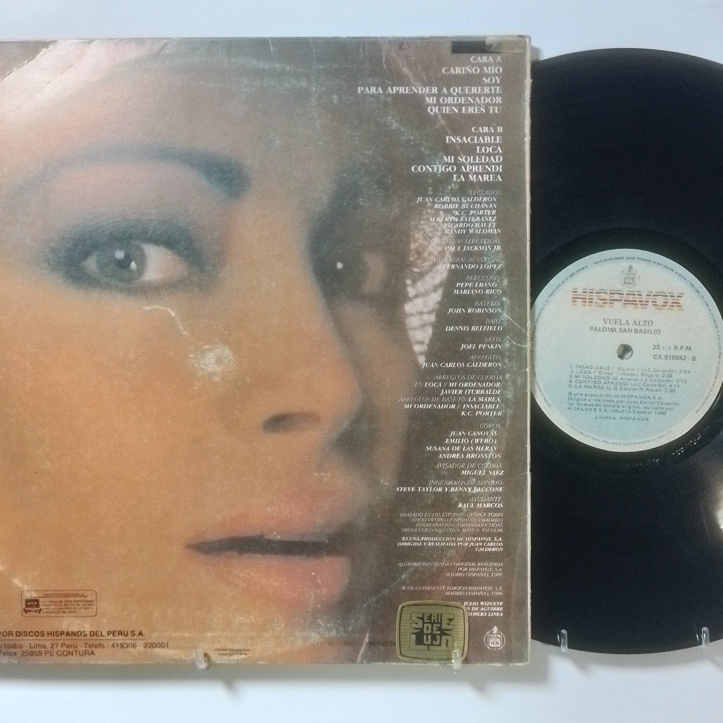 lp Paloma San Basilio Vuela Alto made peru 1986 gatefold latin pop