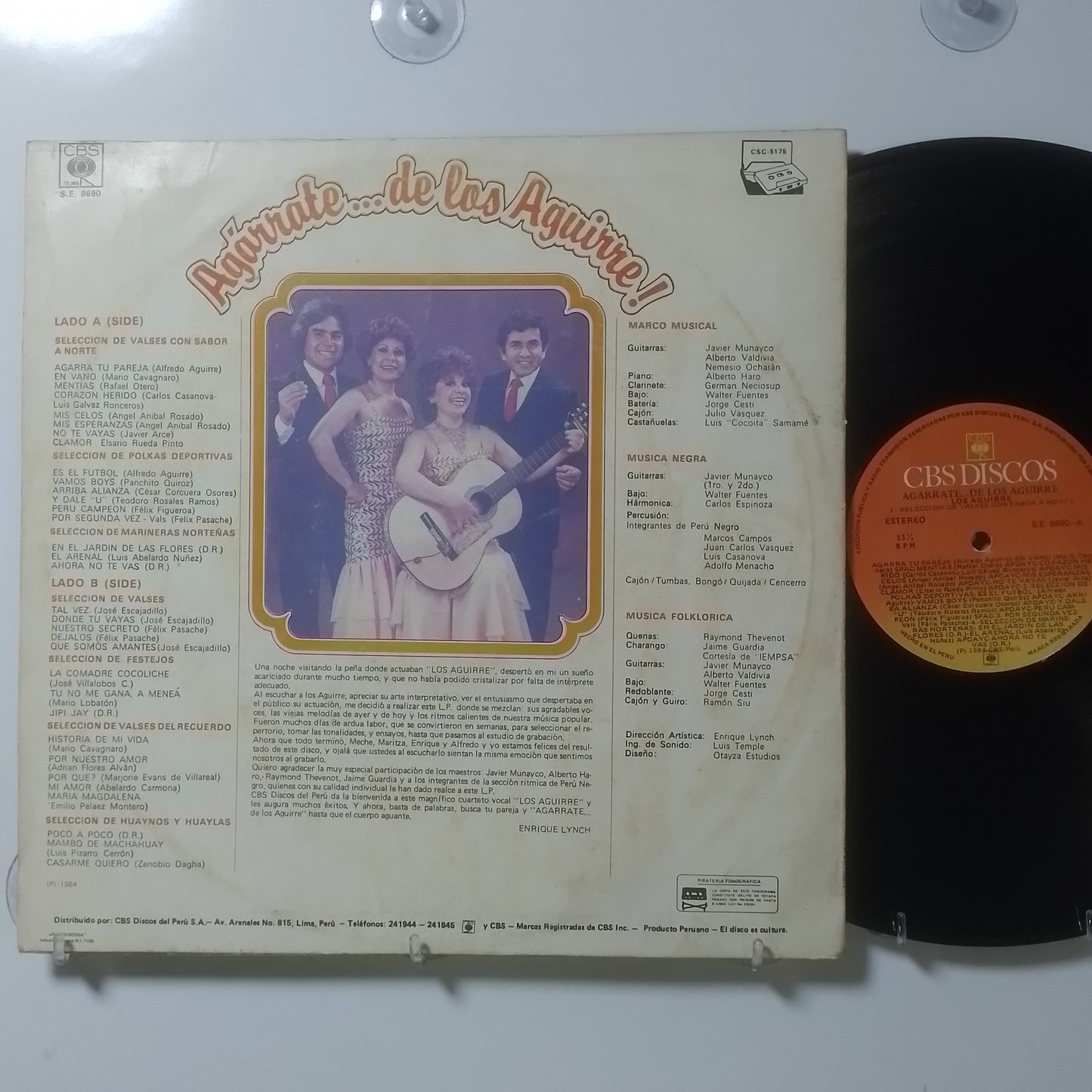 lp Los Hermanos Aguirre Agarrate De Los Aguirre made peru 1984 criollo folk