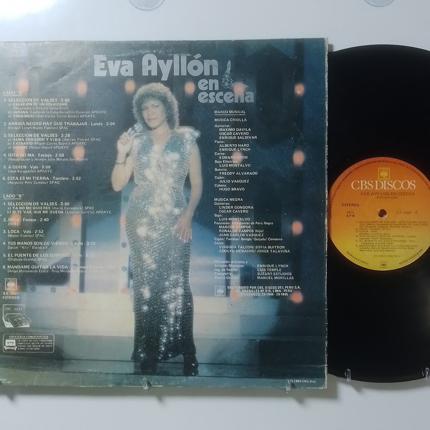 lp Eva Ayllon Eva Ayllon en Escena made peru 1984 criollo folk