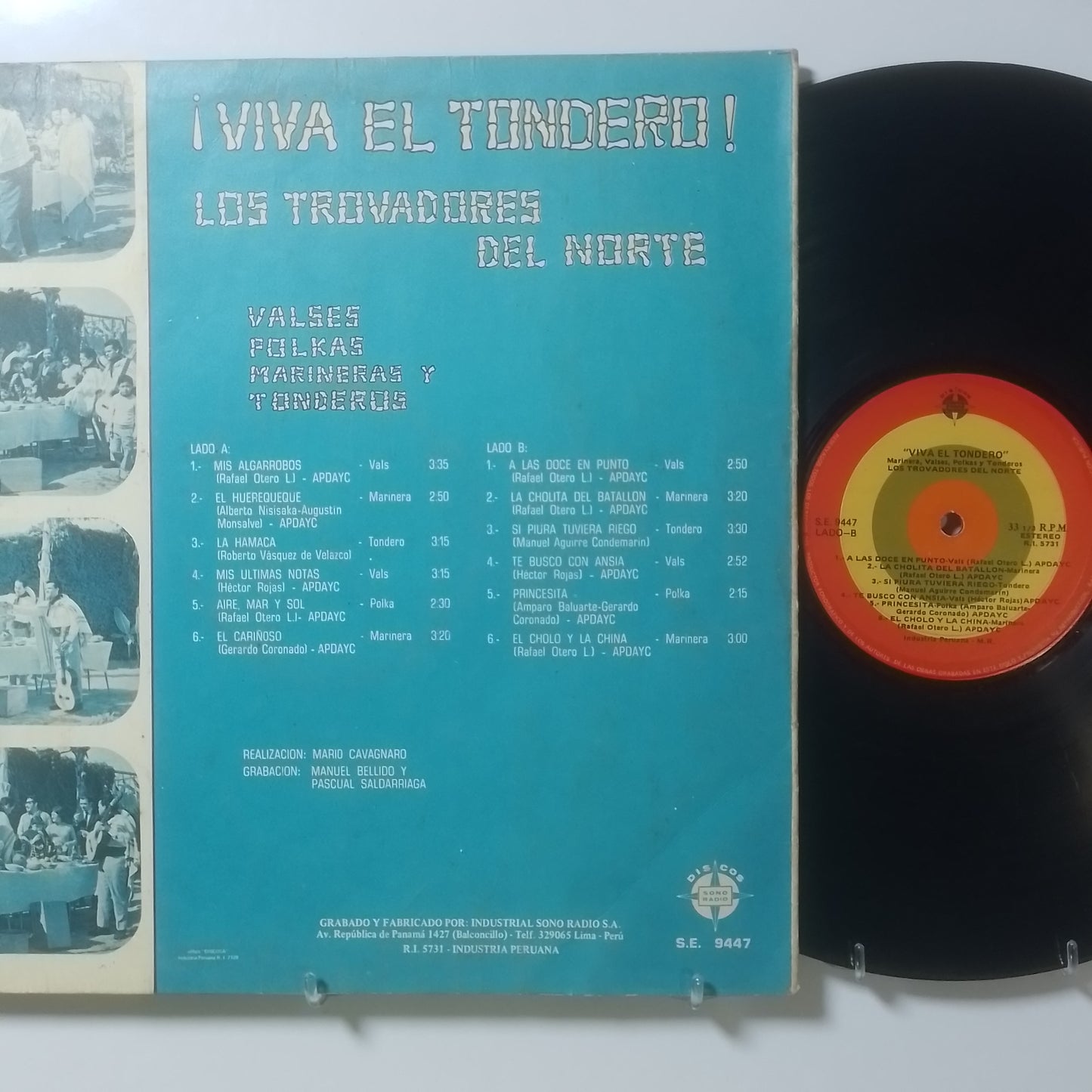 lp Los Trovadores Del Norte Viva El Tondero made peru 1973 tondero vals folk