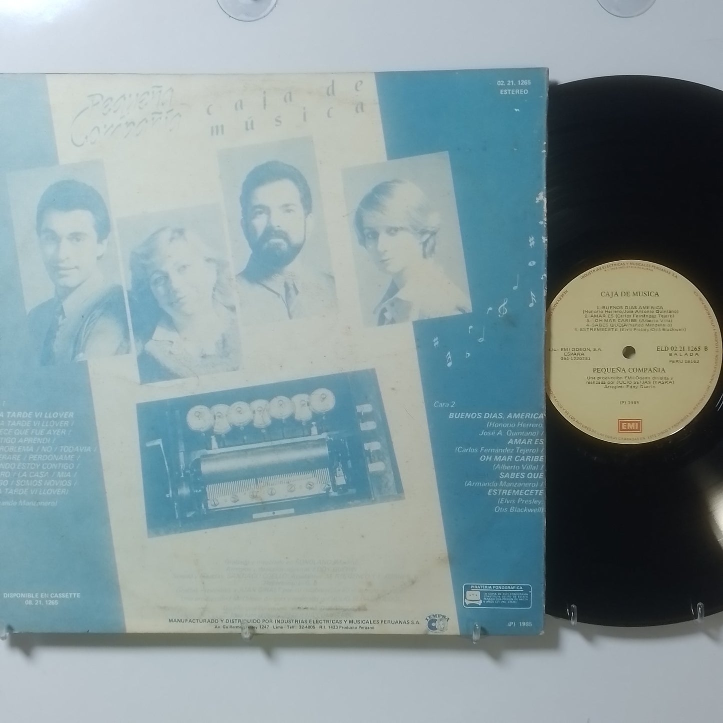 lp Pequeña Compañia Caja De Musica made peru 1984 latin pop